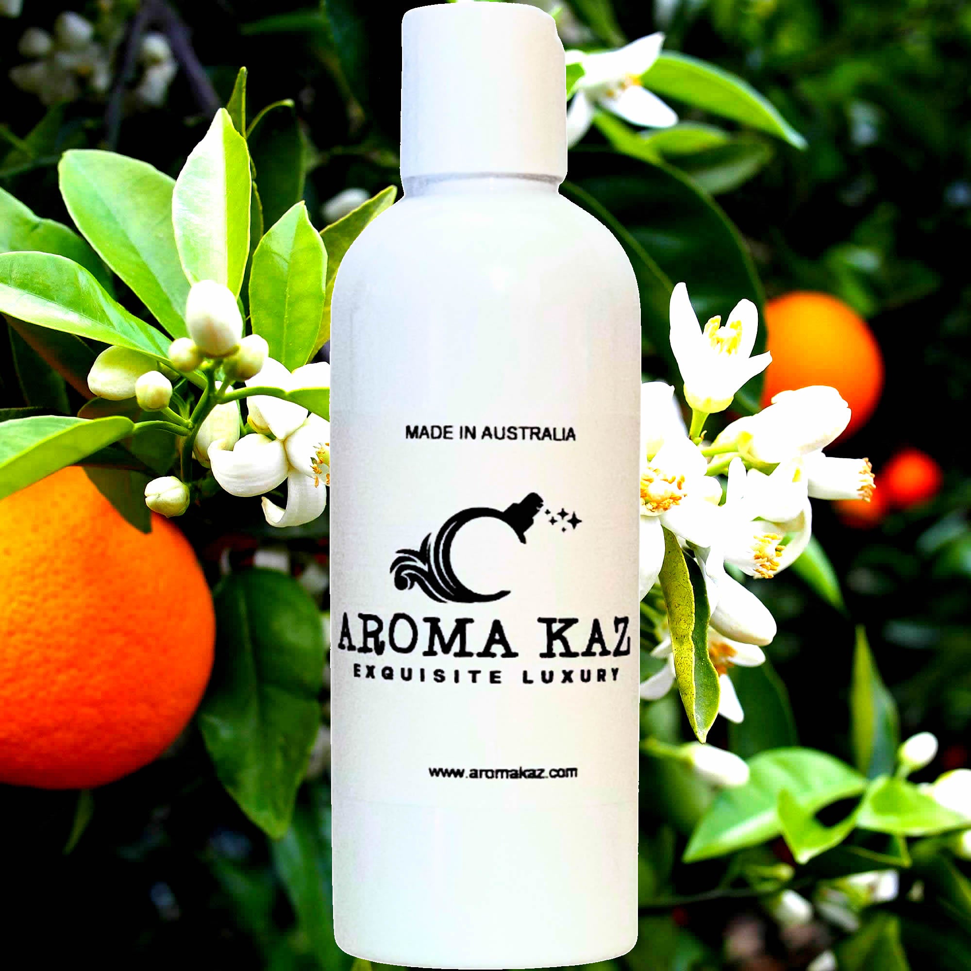 Neroli Orange Blossoms Body Massage Oil – vegan, cruelty-free, plant-based hydrating oil with bright neroli and sweet orange blossom florals, handmade in Australia.