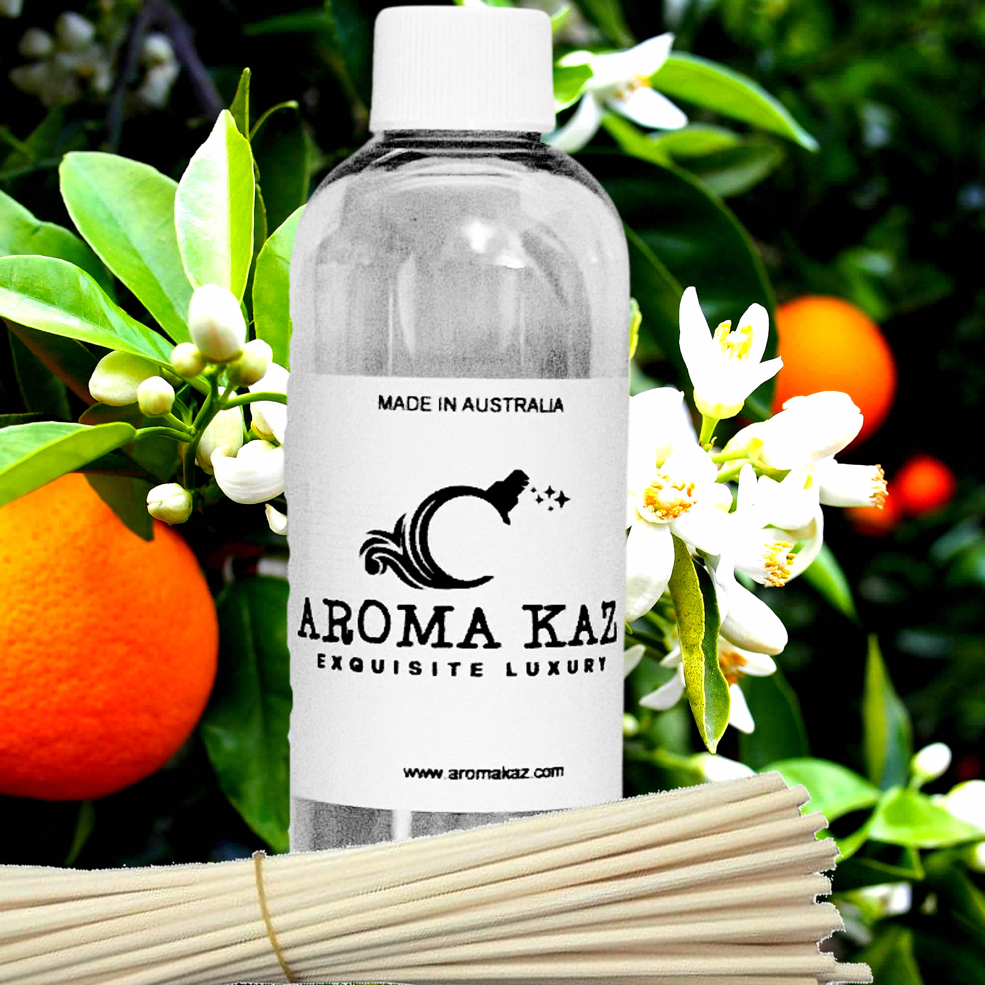 Neroli Orange Blossoms Diffuser Fragrance Oil with Reeds – Vegan Cruelty-Free Home Aroma