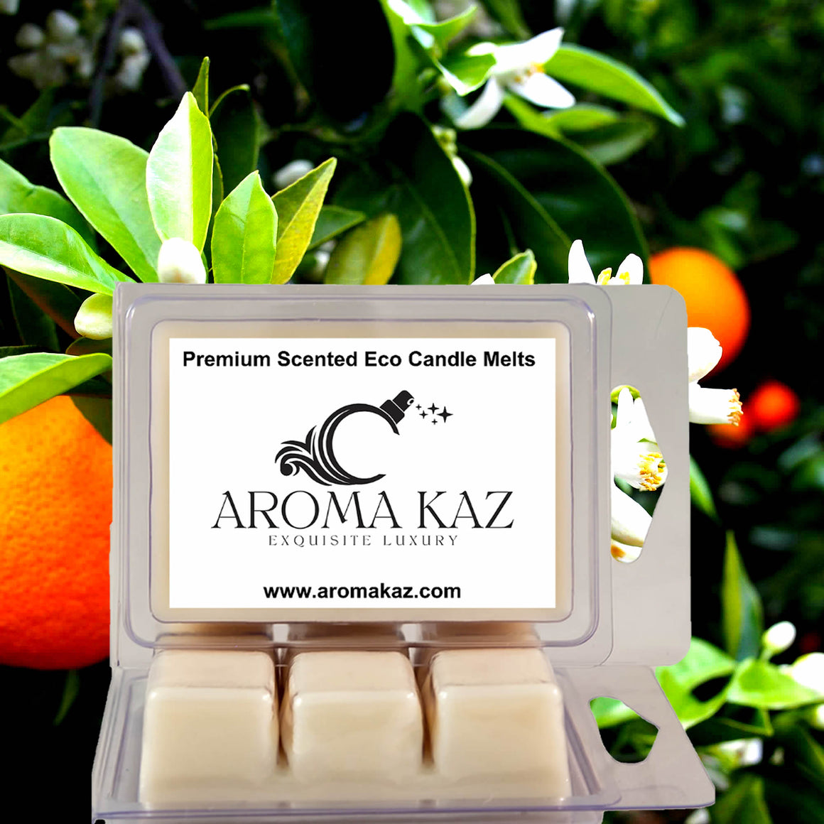 Neroli Orange Blossoms eco soy wax melts – vegan, cruelty-free featuring exotic neroli and sweet orange blossom florals, handmade in Australia.