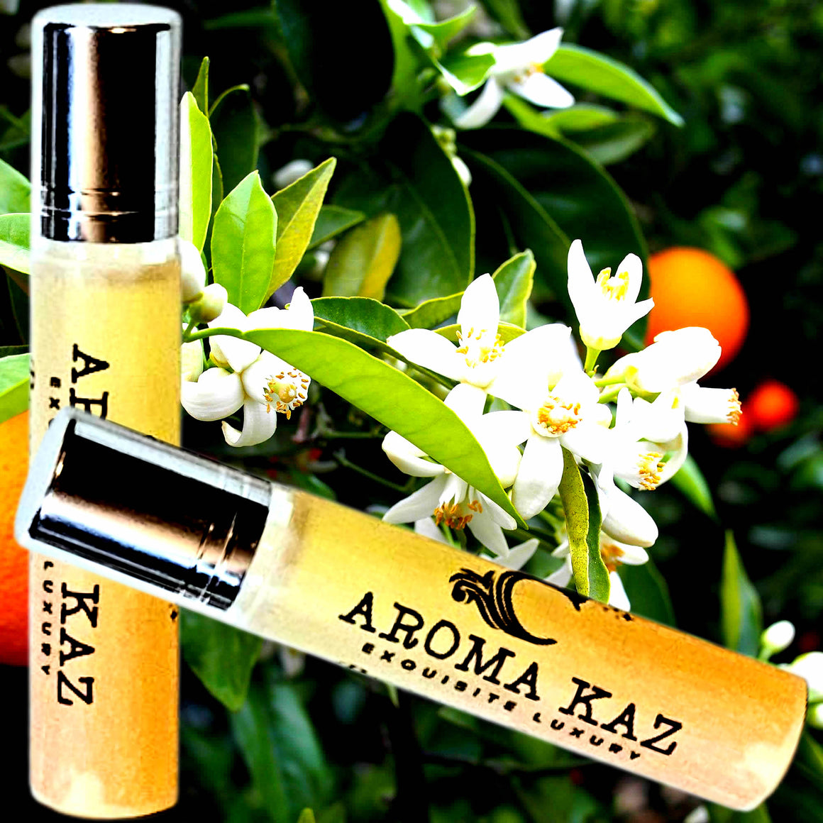 Neroli Orange Blossoms Fragrance Roll On – vegan, cruelty-free perfume roll on featuring exotic neroli and sweet orange blossom florals, handmade in Australia.