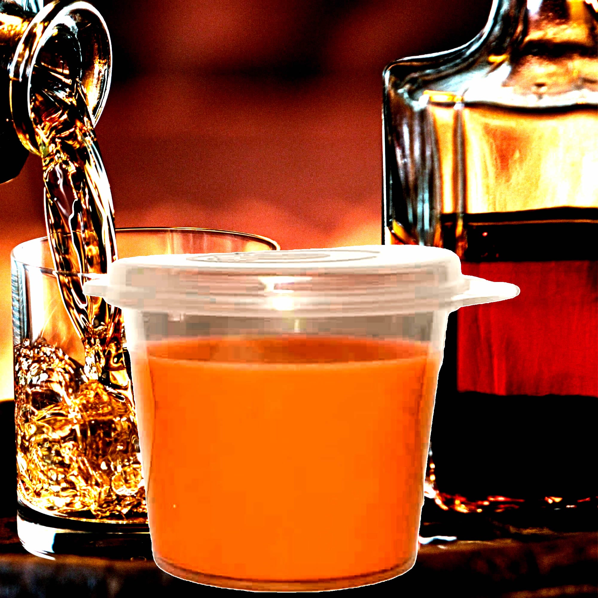 Orange Whisky & Cocoa eco soy wax melts – vegan, cruelty-free featuring rich cocoa, warm whisky, and bright orange zest, handmade in Australia.