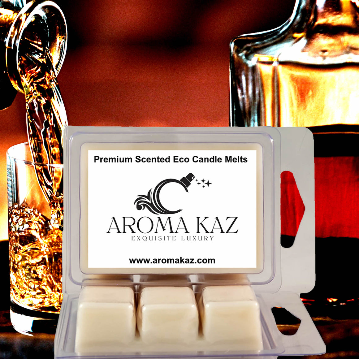 Orange Whisky & Cocoa eco soy wax melts – vegan, cruelty-free featuring rich cocoa, warm whisky, and bright orange zest, handmade in Australia.