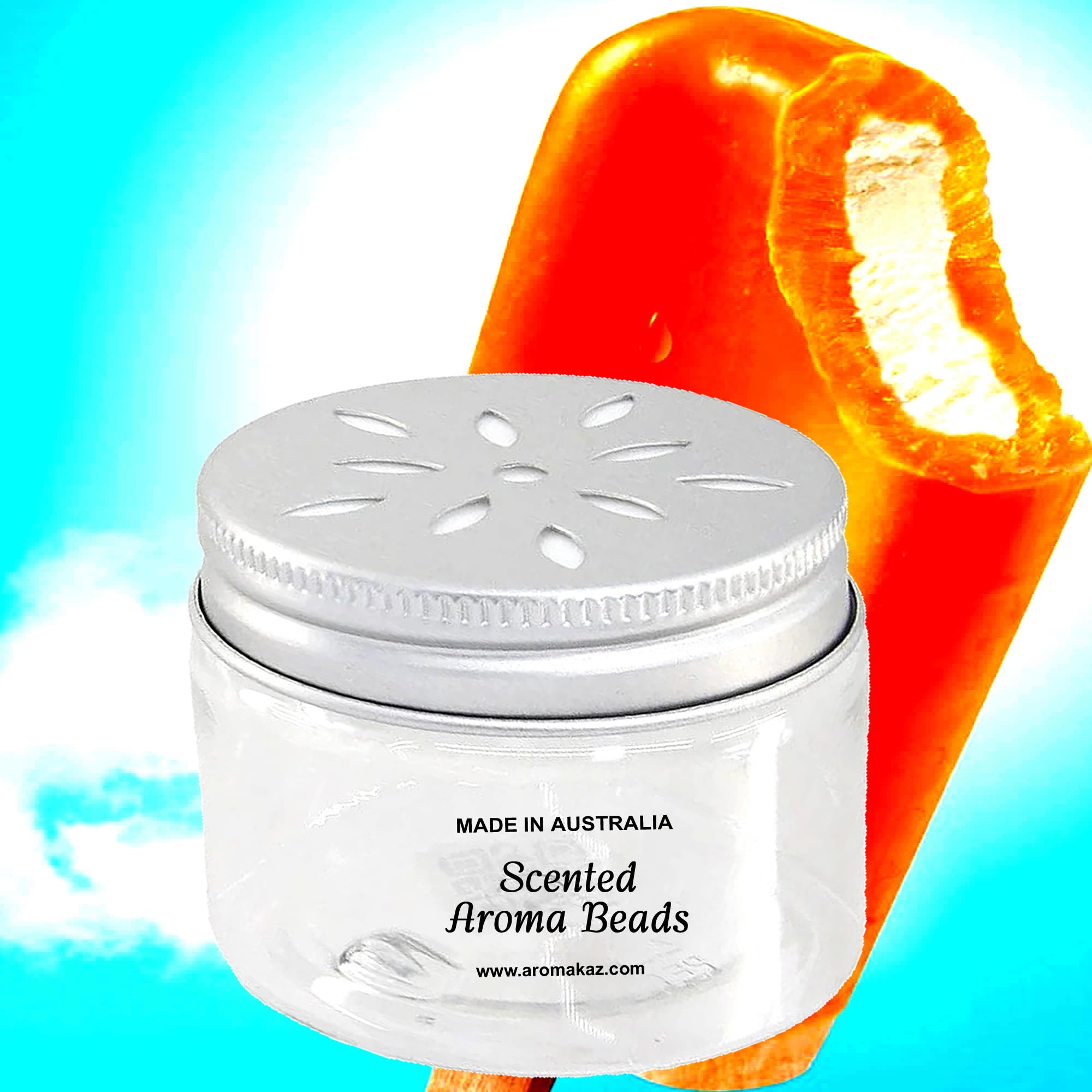 Orange Vanilla Air Freshener Aroma Beads - Room, Car, Pantry, Pet Areas, Linen