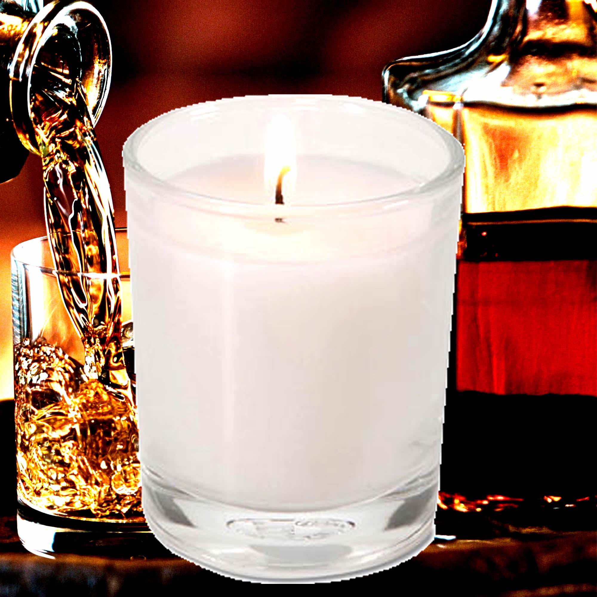 Orange Whisky & Cocoa Eco Soy Votive Candles – Clean Burn, Plant-Based, Vegan & Pet Safe