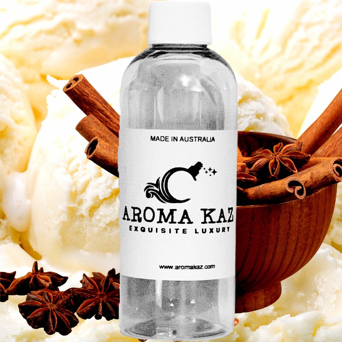 Oriental Vanilla fragrance oil for candle making, soap making and perfume blending – vegan, cruelty-free featuring deep exotic vanilla and warm amber softness, handmade in Australia.