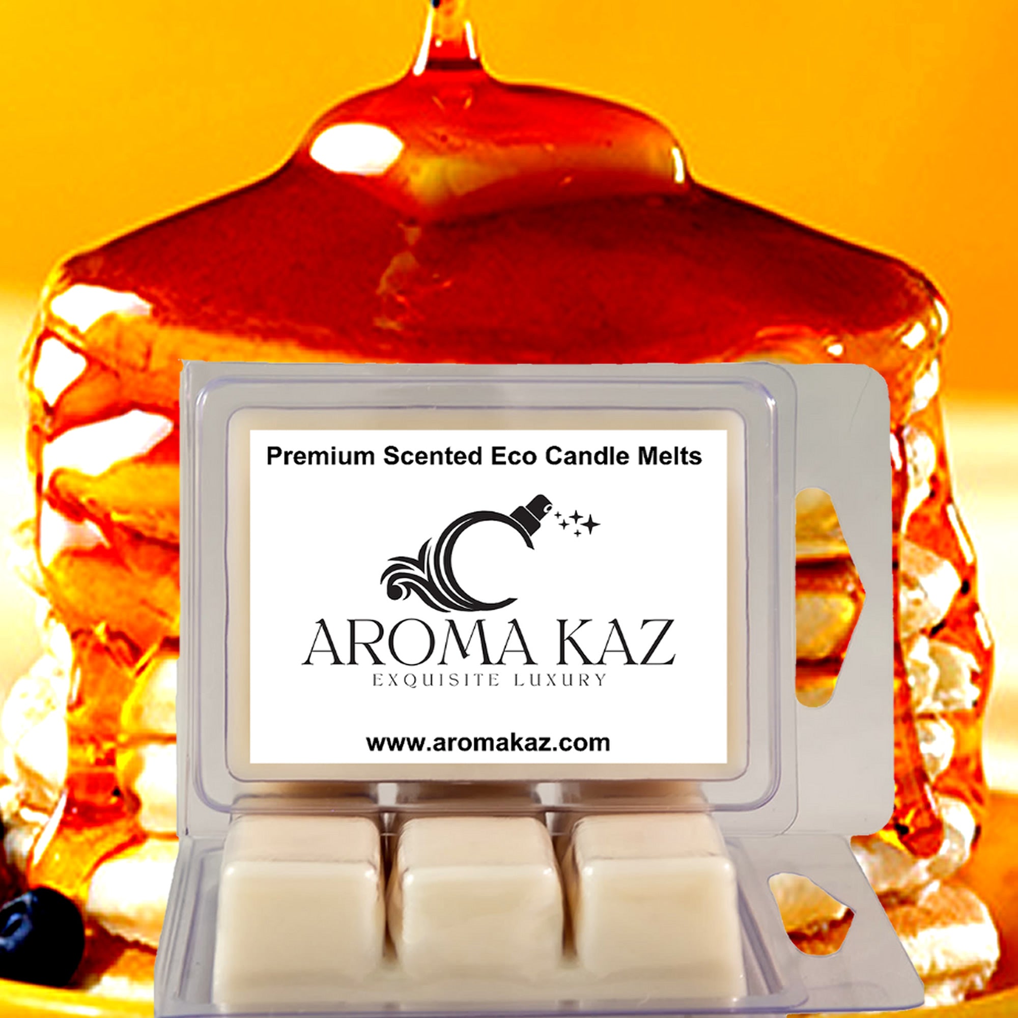 Pancakes & Maple Syrup eco soy wax melts – vegan, cruelty-free featuring fluffy pancake sweetness and rich maple syrup, handmade in Australia.