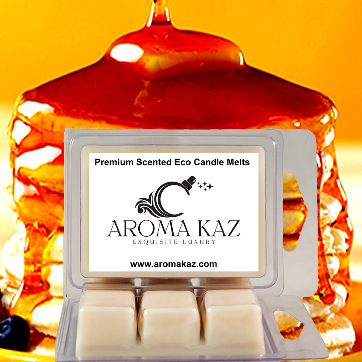 Pancakes & Maple Syrup eco soy wax melts – vegan, cruelty-free featuring fluffy pancake sweetness and rich maple syrup, handmade in Australia.