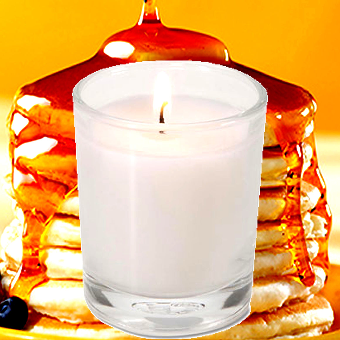 Pancakes & Maple Syrup Eco Soy Votive Candles – Clean Burn, Plant-Based, Vegan & Pet Safe