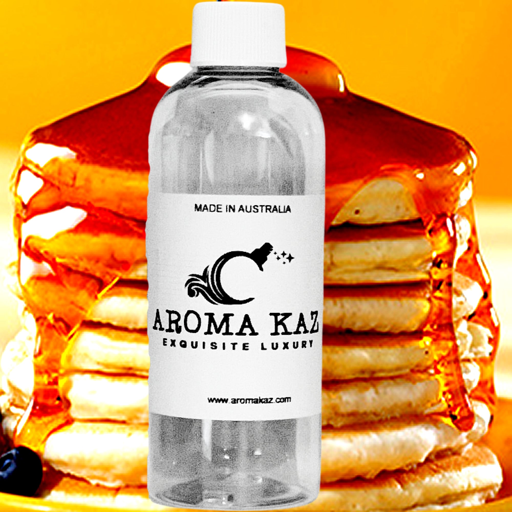 Pancakes & Maple Syrup fragrance oil for candle making, soap making and perfume blending – vegan, cruelty-free featuring fluffy pancake sweetness and rich maple syrup, handmade in Australia.