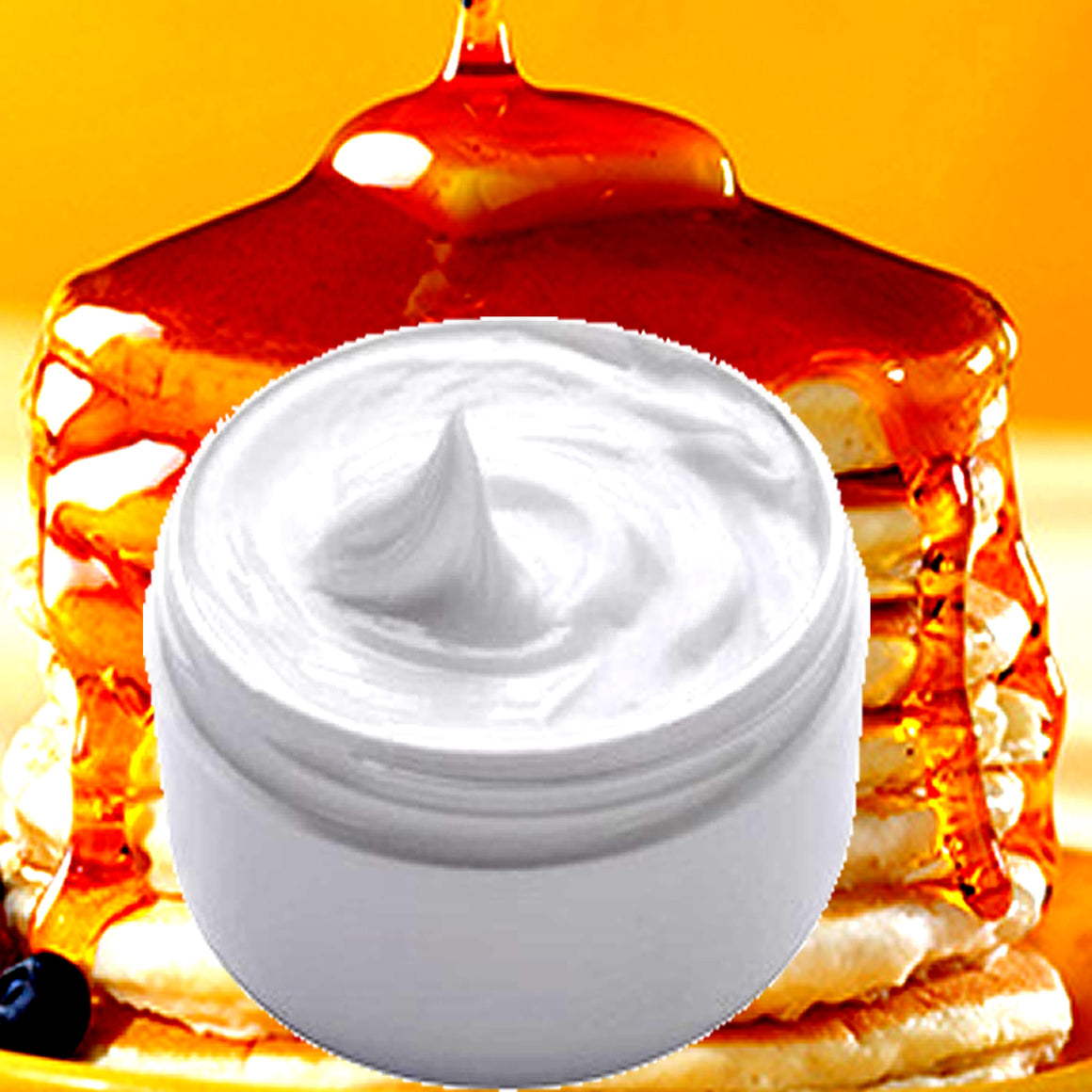 Pancakes & Maple Syrup Hydrating vegan body and hand cream moisturizer. Handmade in Australia, cruelty free, long-lasting fragrance, perfect for all skin types and ideal as a gift for men or women.
