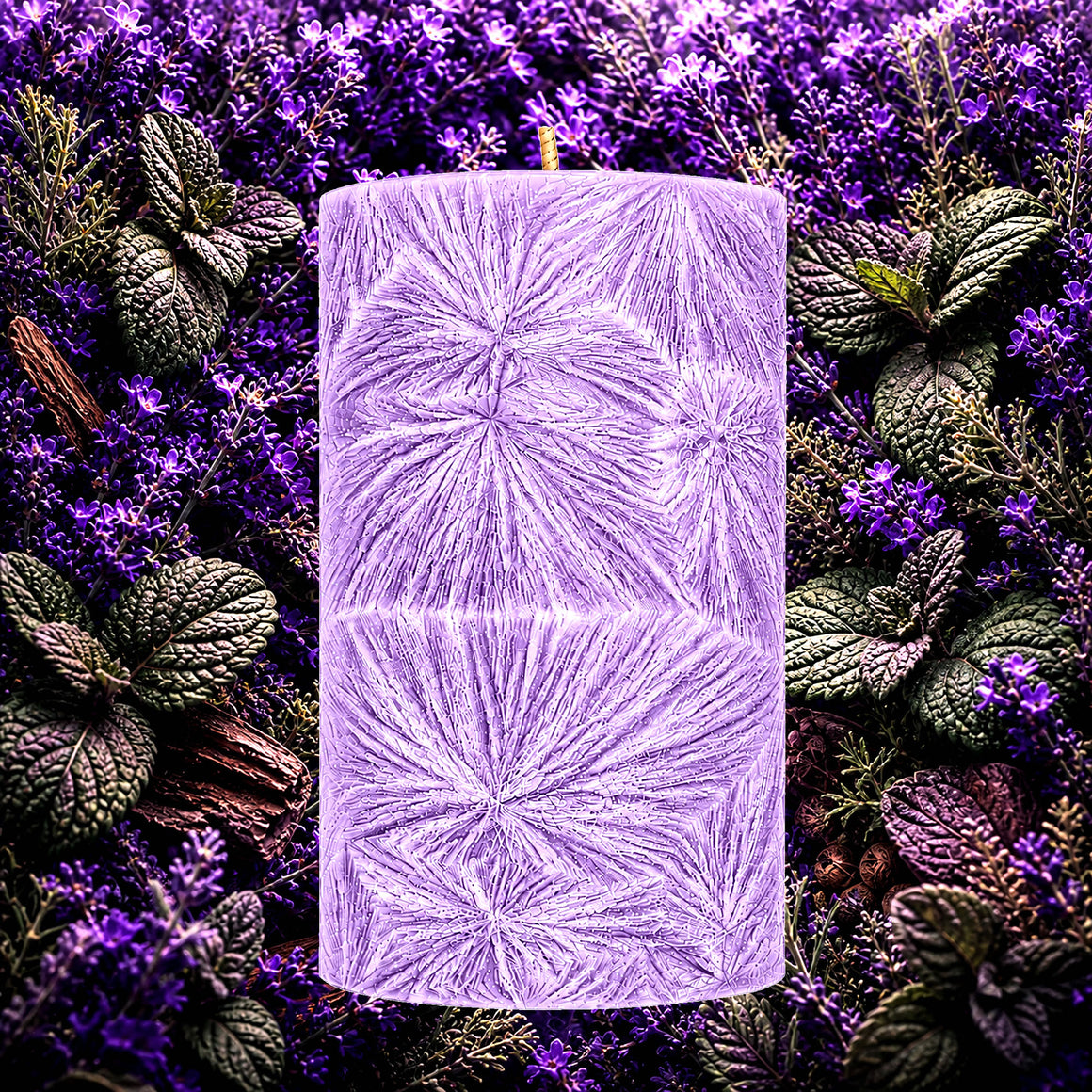 Patchouli & Lavender Pillar Candle