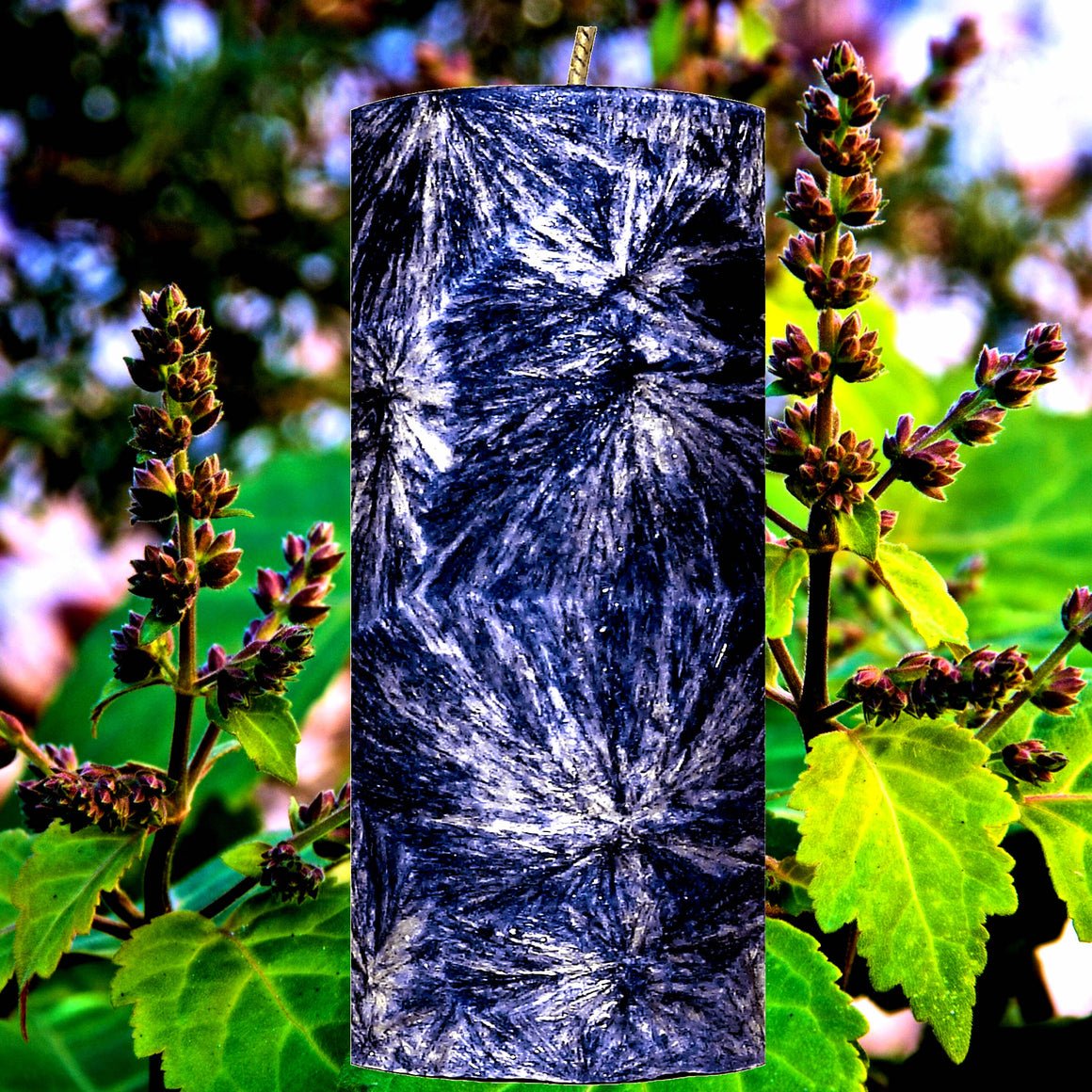Patchouli & Lavender Pillar Candle – Plant-Based, Eco-Friendly, Vegan, Cruelty Free