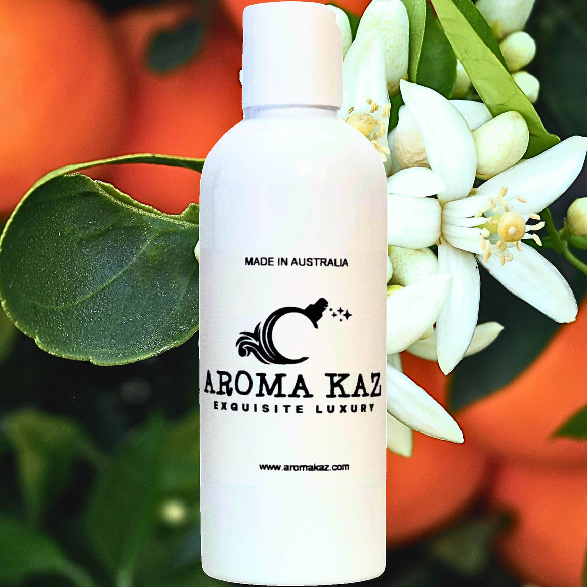 Patchouli Neroli Blossoms Body Massage Oil – vegan, cruelty-free, plant-based hydrating oil with floral neroli orange blossoms and earthy patchouli, handmade in Australia.