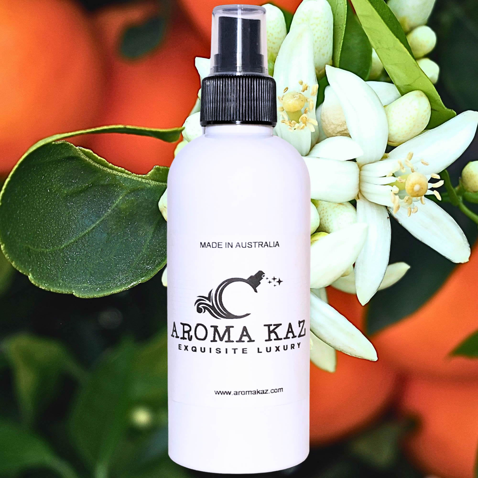 Patchouli Neroli Blossoms Body Spray Mist – vegan, cruelty-free body spray featuring floral neroli orange blossoms and earthy patchouli, handmade in Australia.