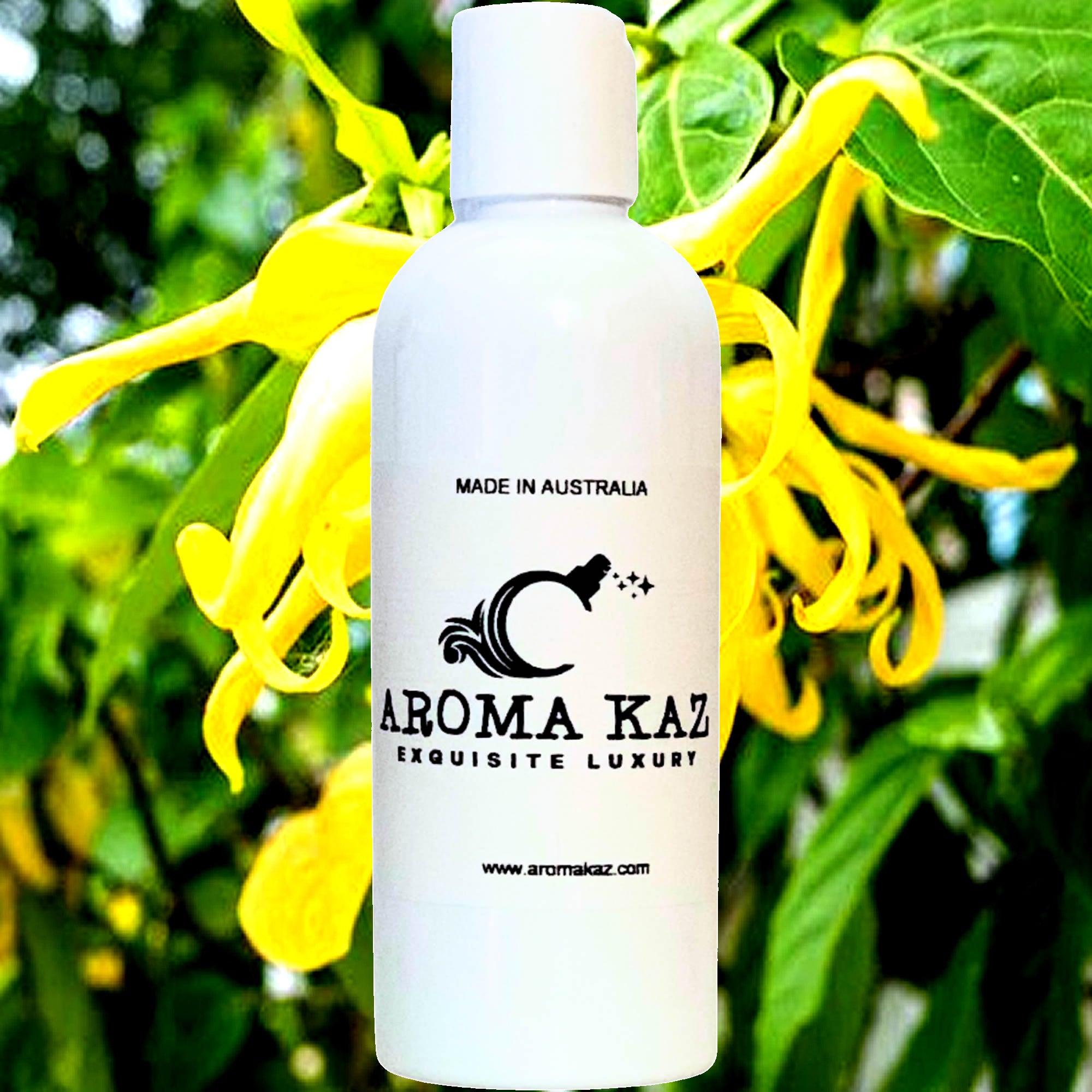 Patchouli & Ylang Ylang Body Massage Oil – vegan, cruelty-free, plant-based hydrating oil with earthy patchouli and sensual exotic ylang ylang florals, handmade in Australia.