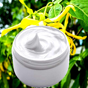 Patchouli & Ylang Ylang Hydrating vegan body and hand cream moisturizer. Handmade in Australia, cruelty free, long-lasting fragrance, perfect for all skin types and ideal as a gift for men or women.