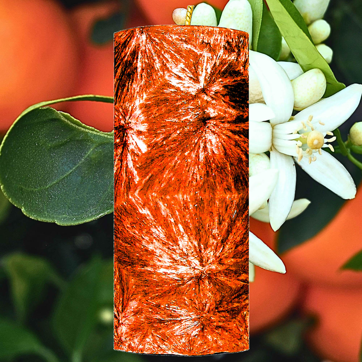 Patchouli Neroli Blossoms Pillar Candle – Plant-Based, Eco-Friendly, Vegan, Cruelty Free