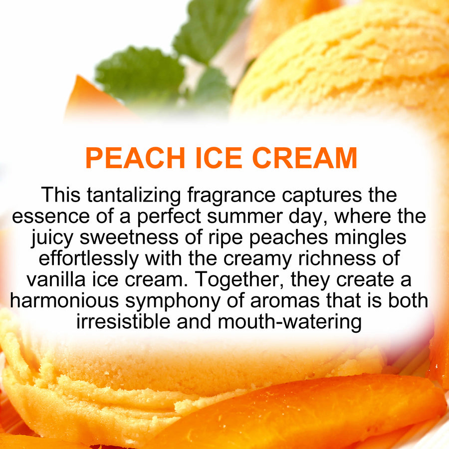 Peach Ice Cream Eco Soy Votive Candles – Clean Burn, Plant-Based, Vegan & Pet Safe