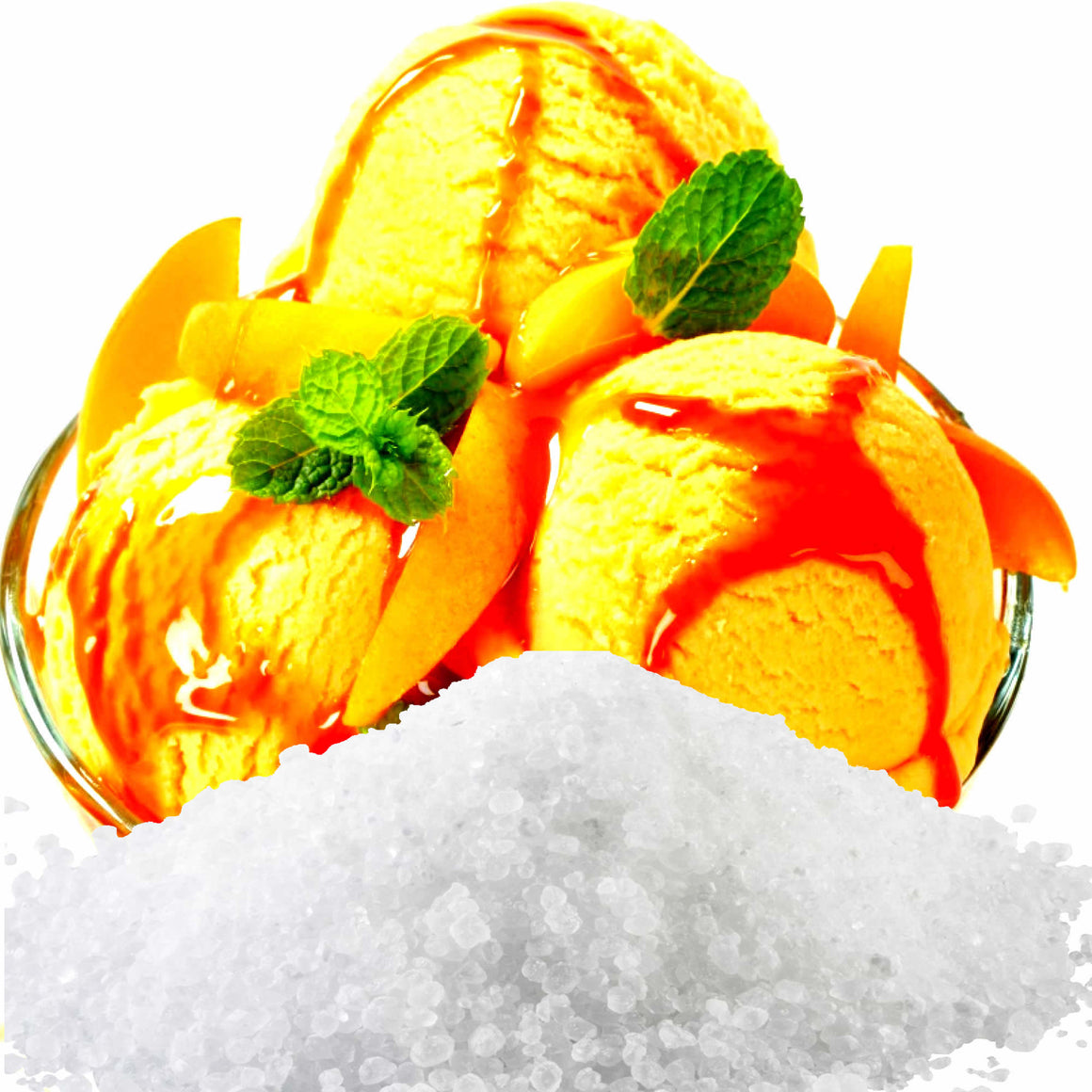 Peach Ice Cream Vegan bath salts and bath soak crystals, cruelty-free and made in Australia. Highly scented, suitable for women and men. Perfect relaxation gift for him or her.