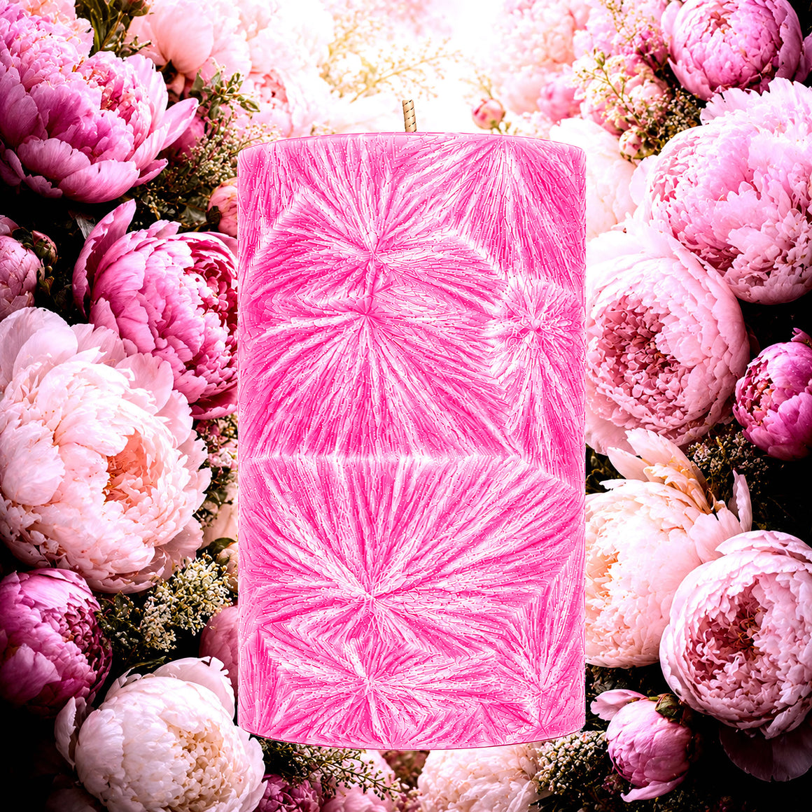Peony Pillar Candle
