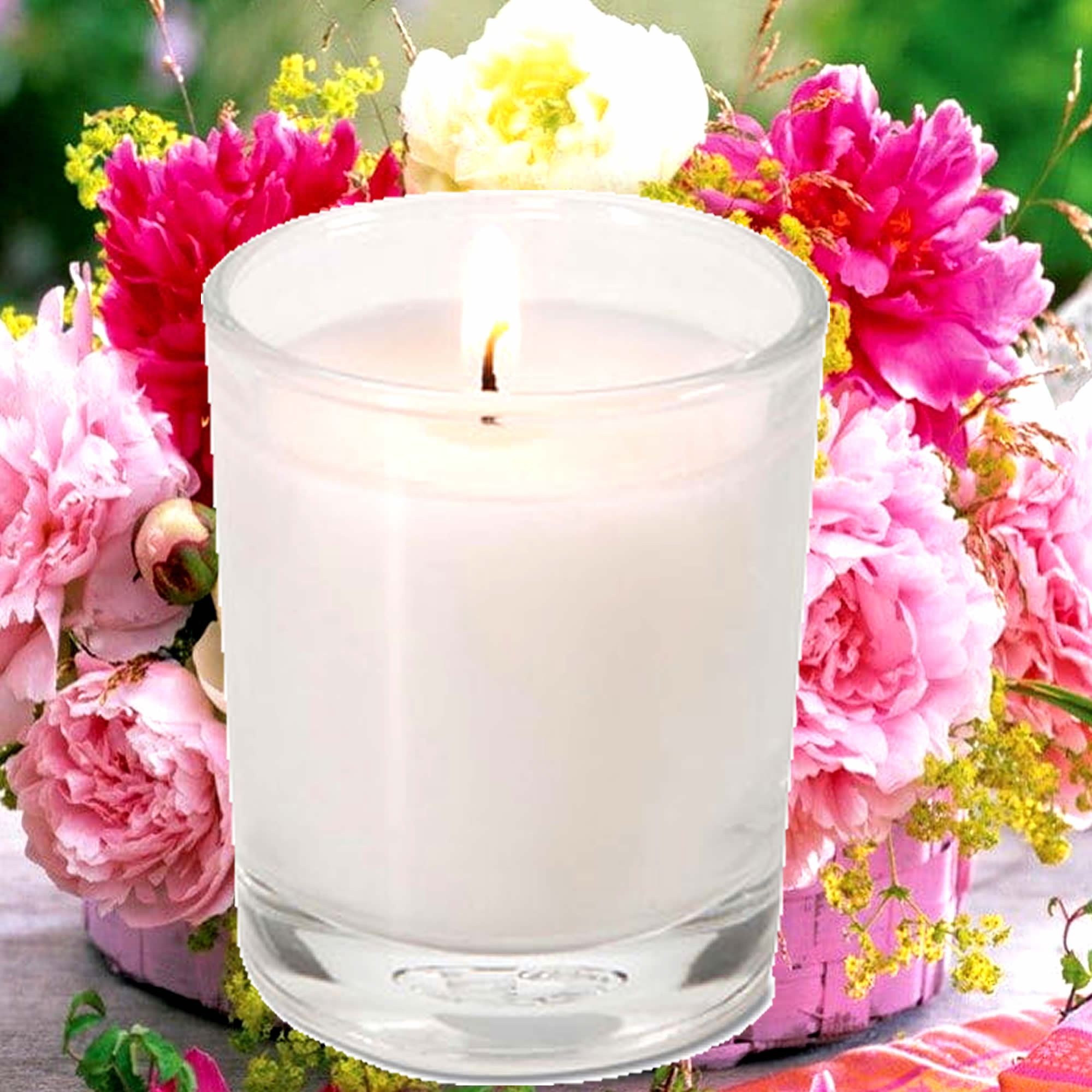 Peony Rose Eco Soy Votive Candles – Clean Burn, Plant-Based, Vegan & Pet Safe