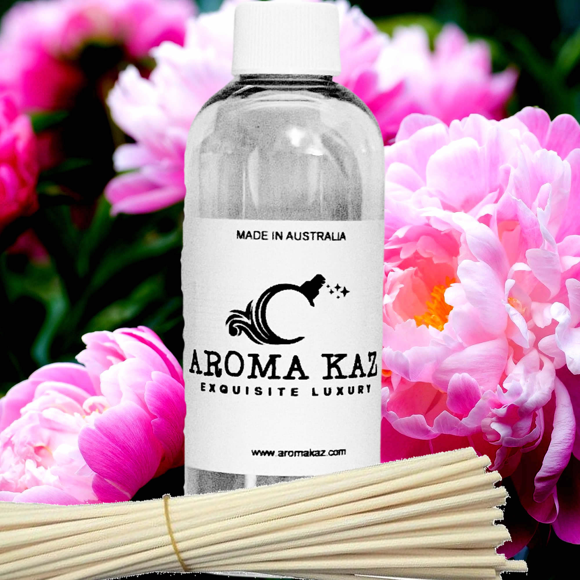 Peony Diffuser Fragrance Oil with Reeds – Vegan Cruelty-Free Home Aroma