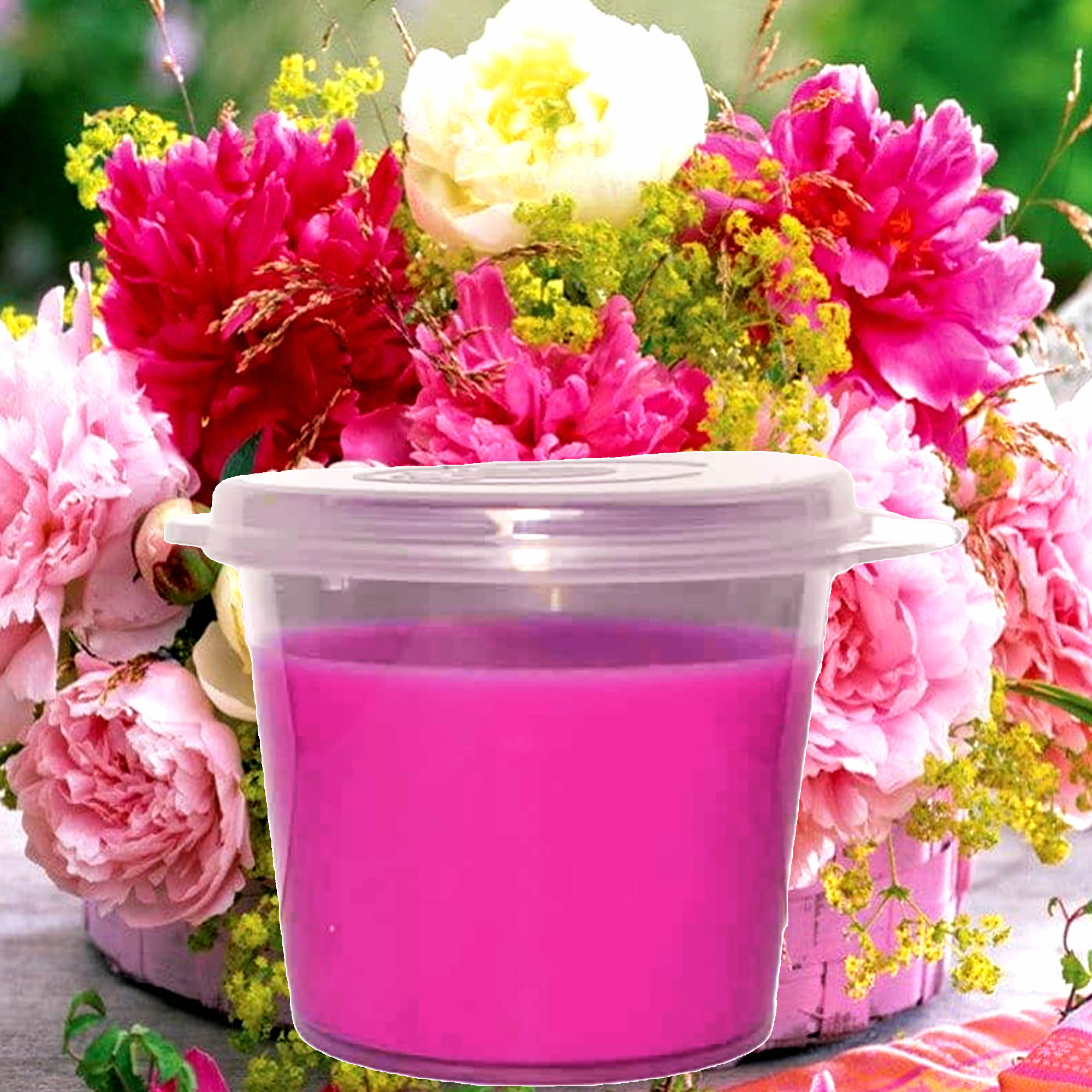 Peony Rose Soy Candle Melt Shot Pots – Plant-Based, Vegan, Cruelty-Free, Hand-Poured