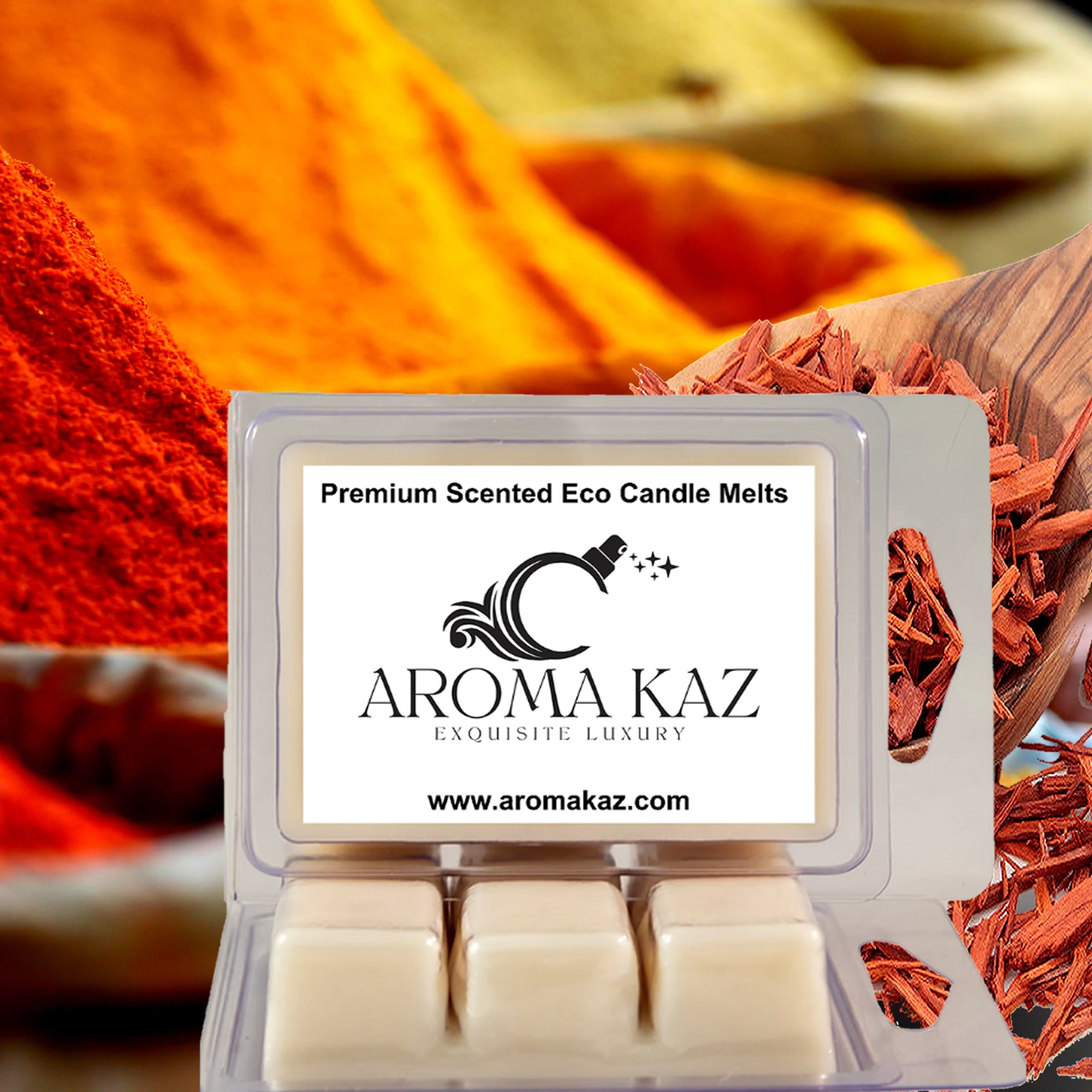 Persian Sandalwood eco soy wax melts – vegan, cruelty-free featuring deep warm sandalwood and exotic eastern spices, handmade in Australia.