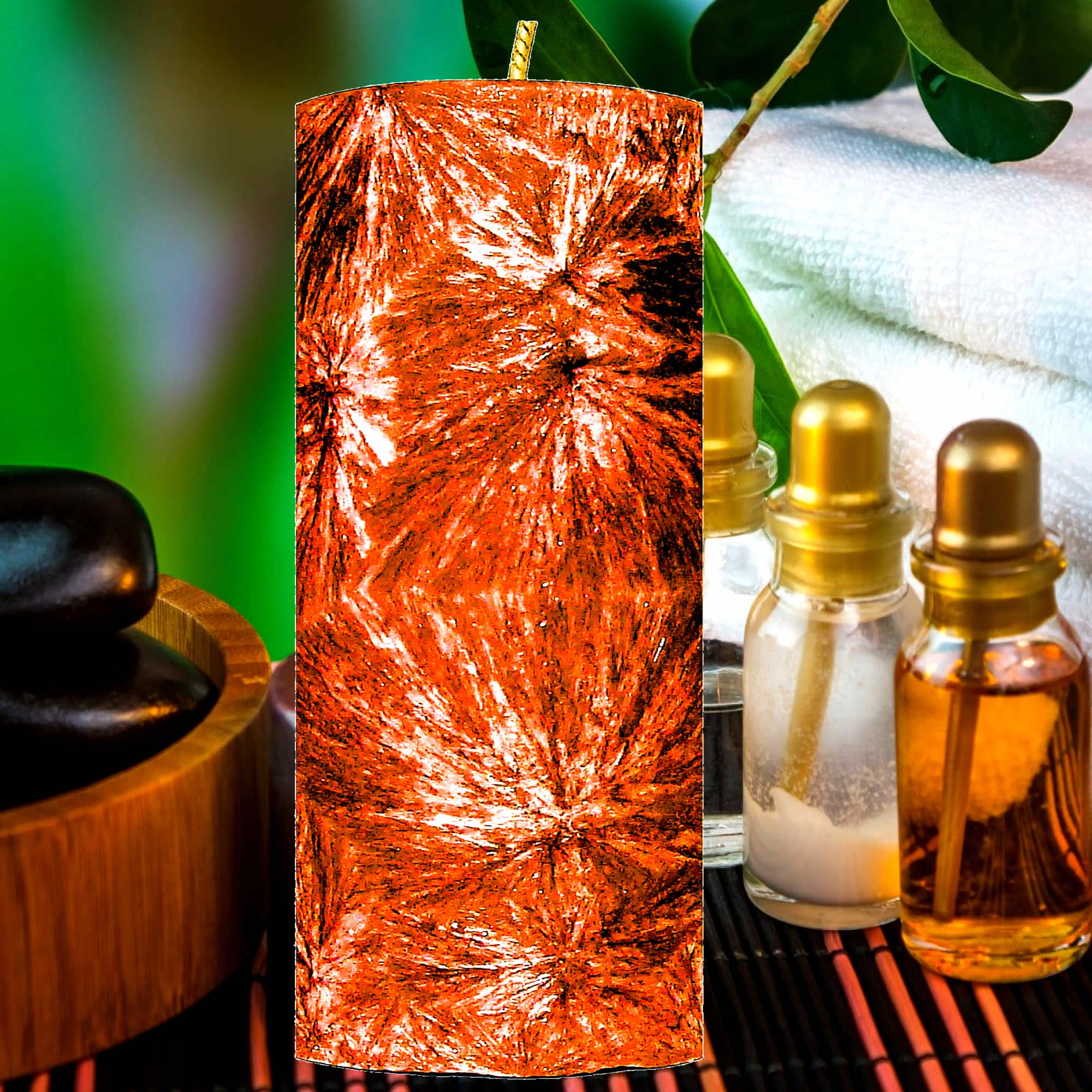 Persian Musk Pillar Candle – Plant-Based, Eco-Friendly, Vegan, Cruelty Free