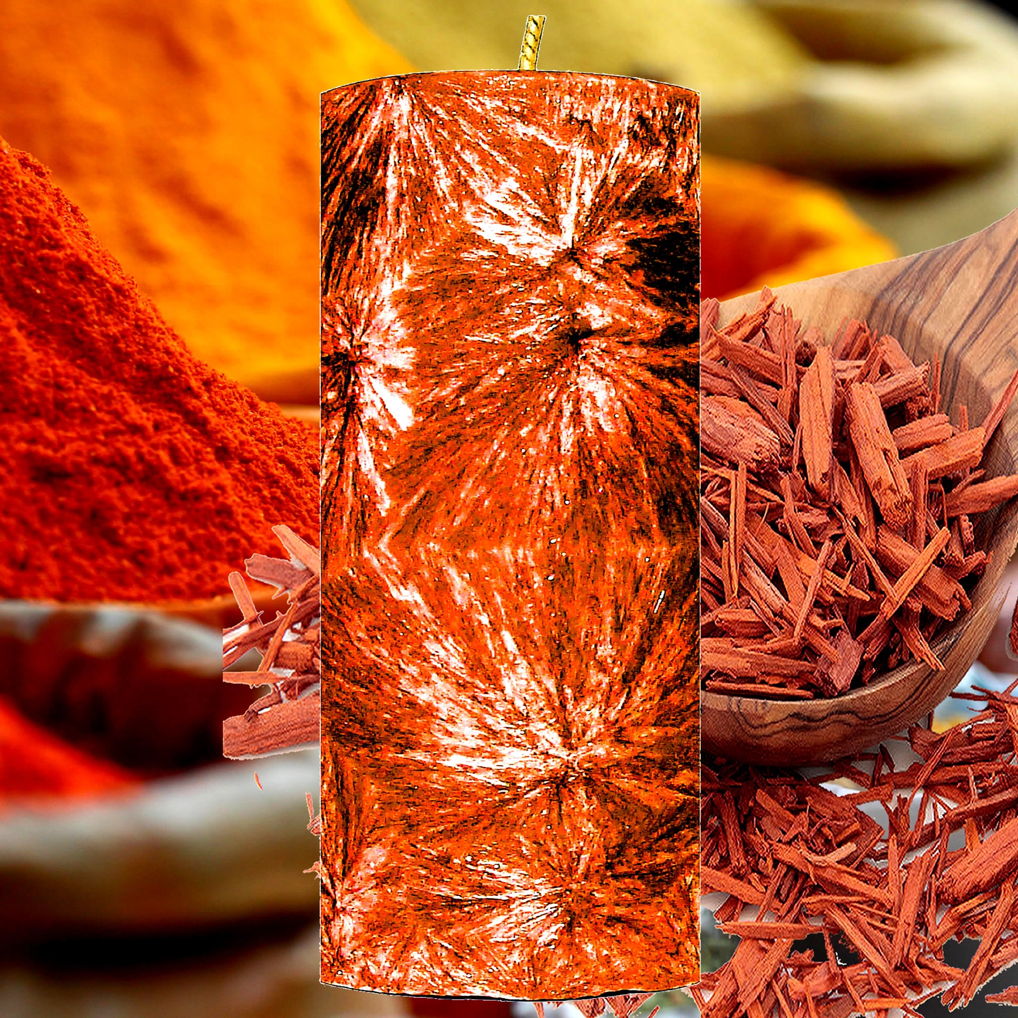 Persian Sandalwood Pillar Candle – Plant-Based, Eco-Friendly, Vegan, Cruelty Free