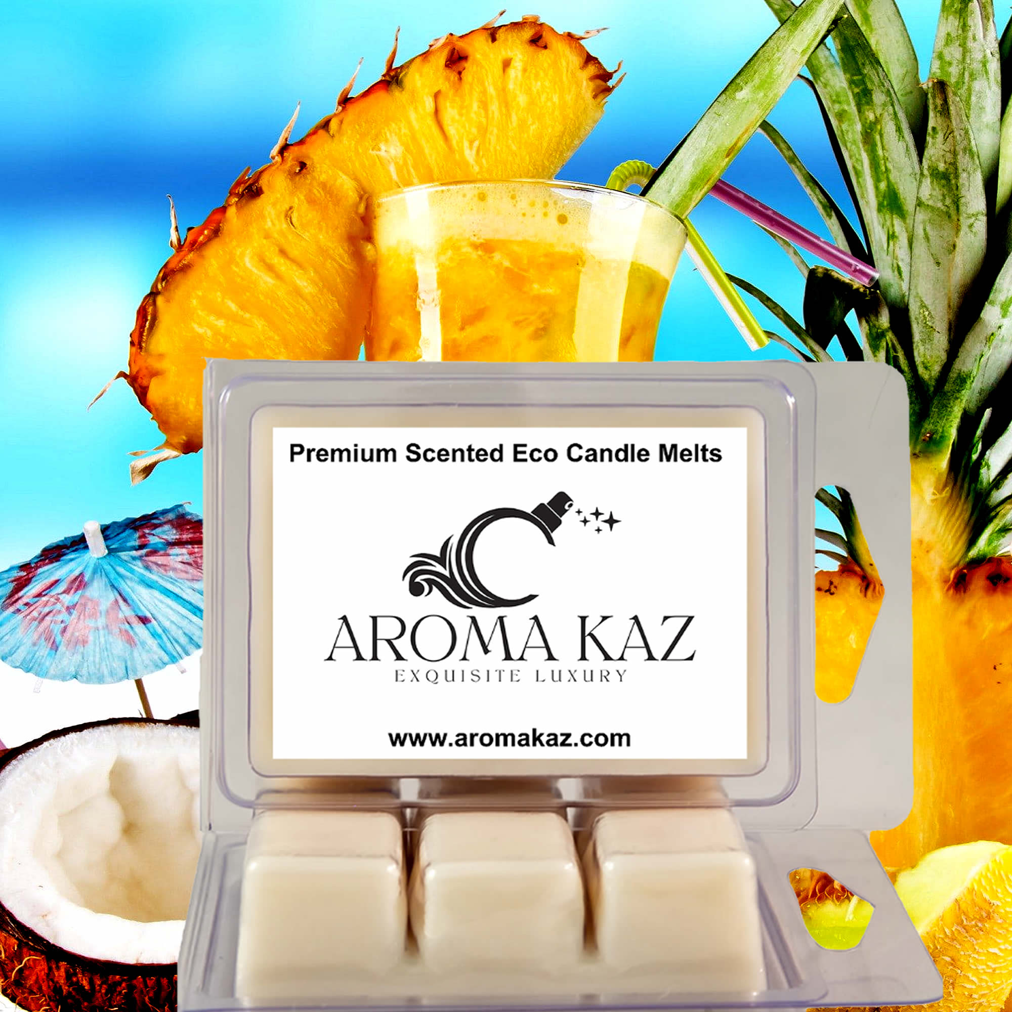 Pina Colada Soy Wax Melts – Hand-Poured, Plant-Based & Vegan