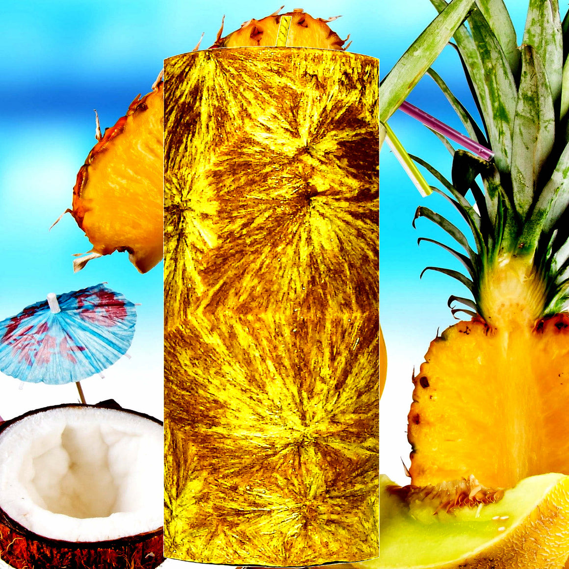 Pina Colada Pillar Candle – Plant-Based, Eco-Friendly, Vegan, Cruelty Free