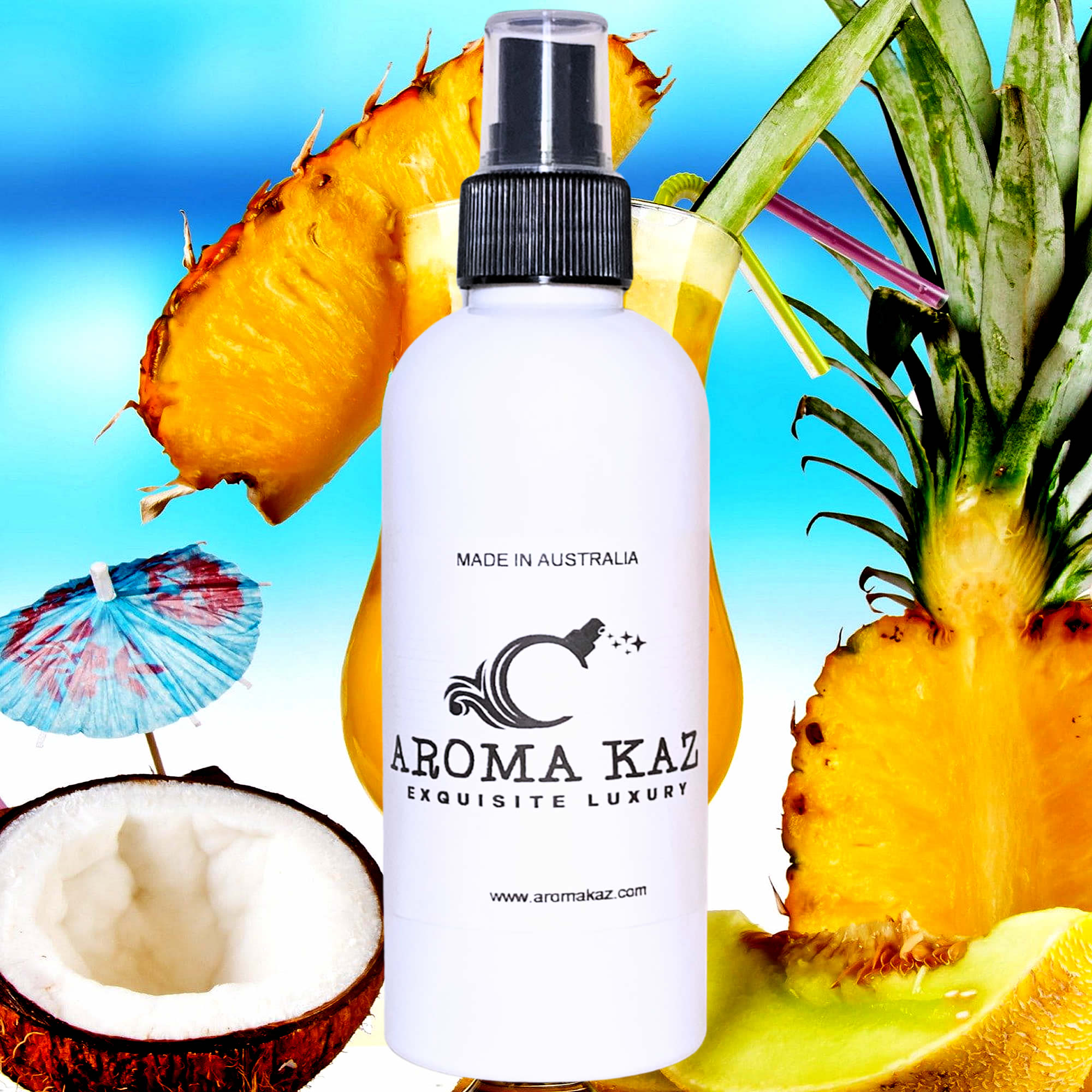 Pina Colada Car Air Freshener Spray – Plant-Based, Vegan, Cruelty-Free & Pet Safe