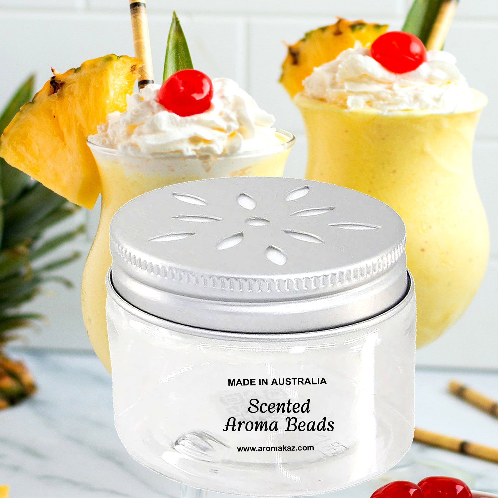 Pineapple Milkshake Air Freshener Aroma Beads - Room, Car, Pantry, Pet Areas, Linen