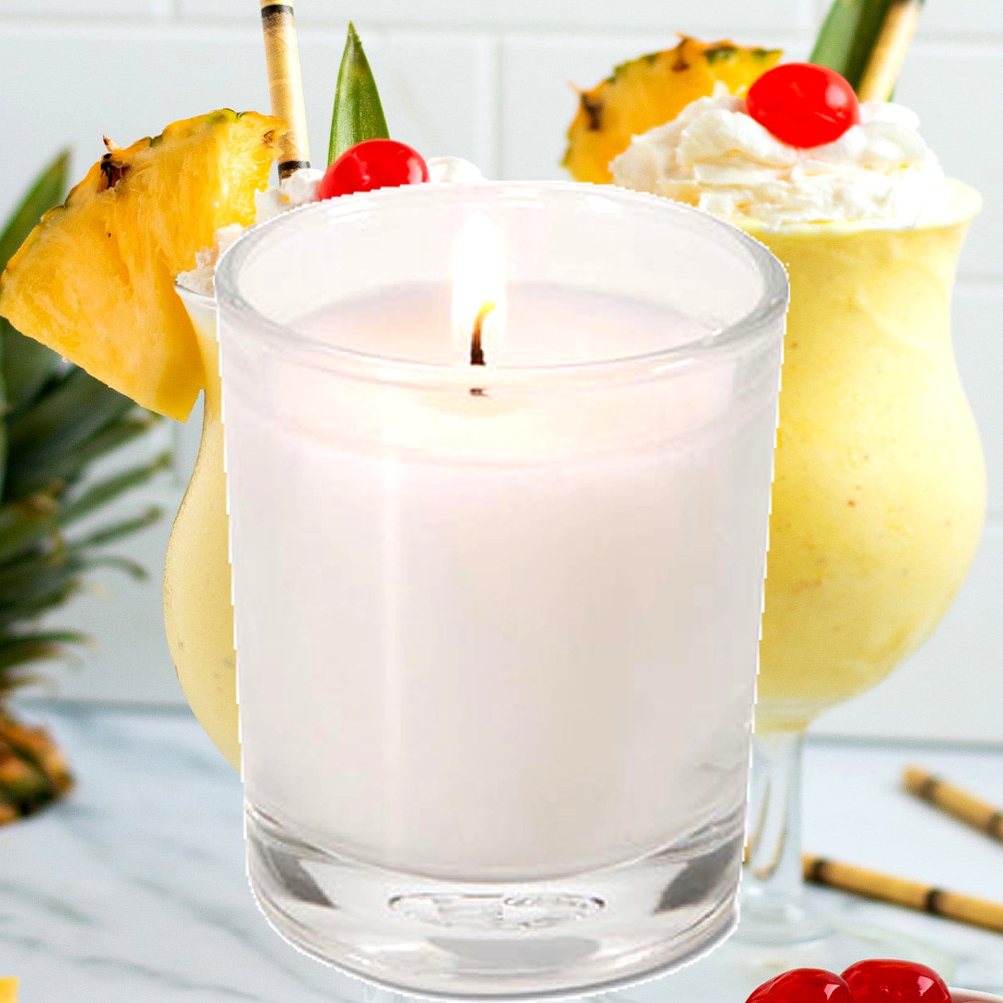 Pineapple Milkshake Eco Soy Votive Candles – Clean Burn, Plant-Based, Vegan & Pet Safe