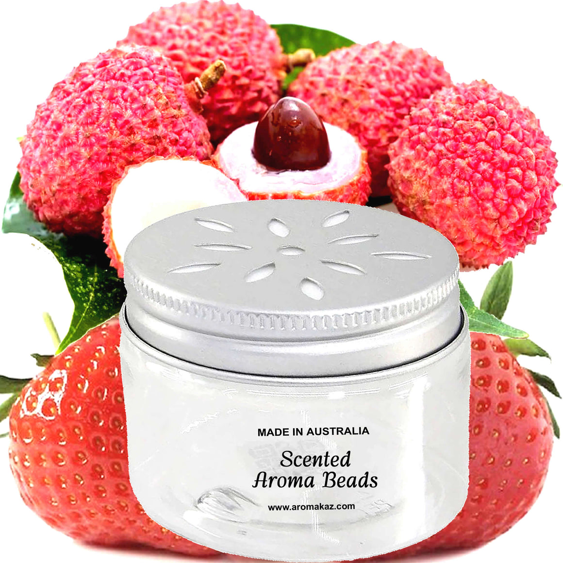 Pink Lychee Air Freshener Aroma Beads - Room, Car, Pantry, Pet Areas, Linen