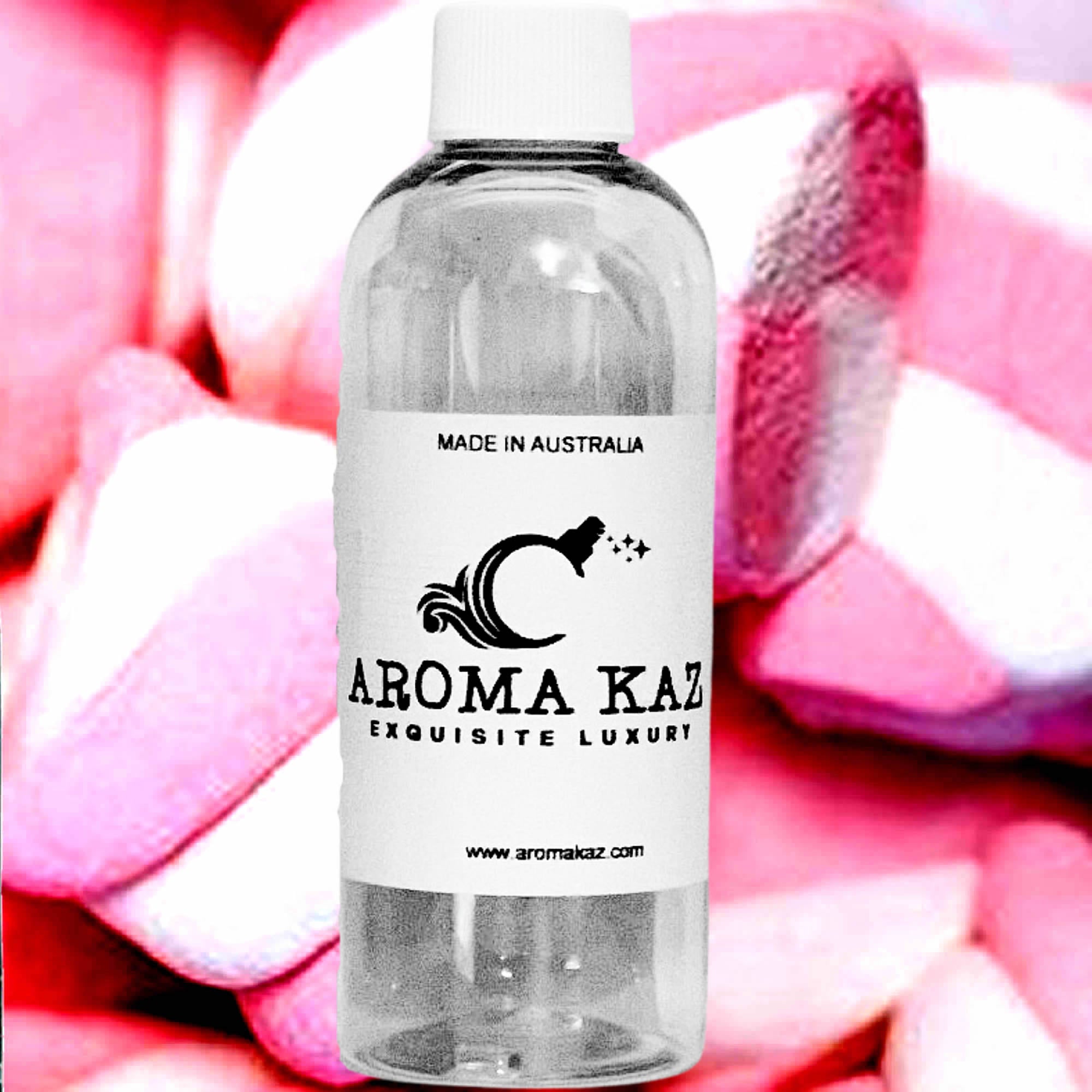 Pink Marshmallows fragrance oil for candle making, soap making and perfume blending – vegan, cruelty-free featuring soft fluffy strawberry marshmallow sweetness, handmade in Australia.