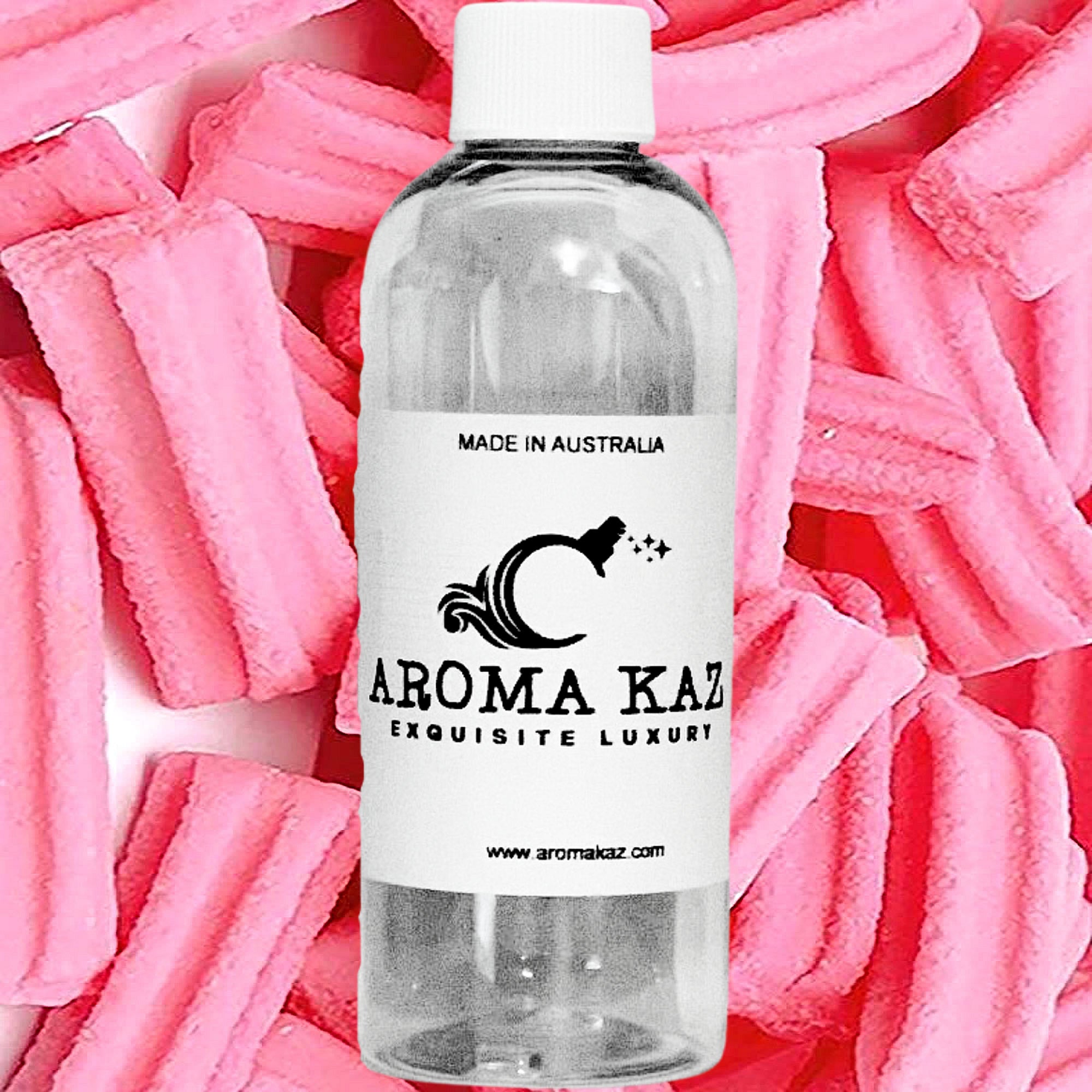 Pink Musk Sticks fragrance oil for candle making, soap making and perfume blending – vegan, cruelty-free featuring sweet musk candy aroma, handmade in Australia.