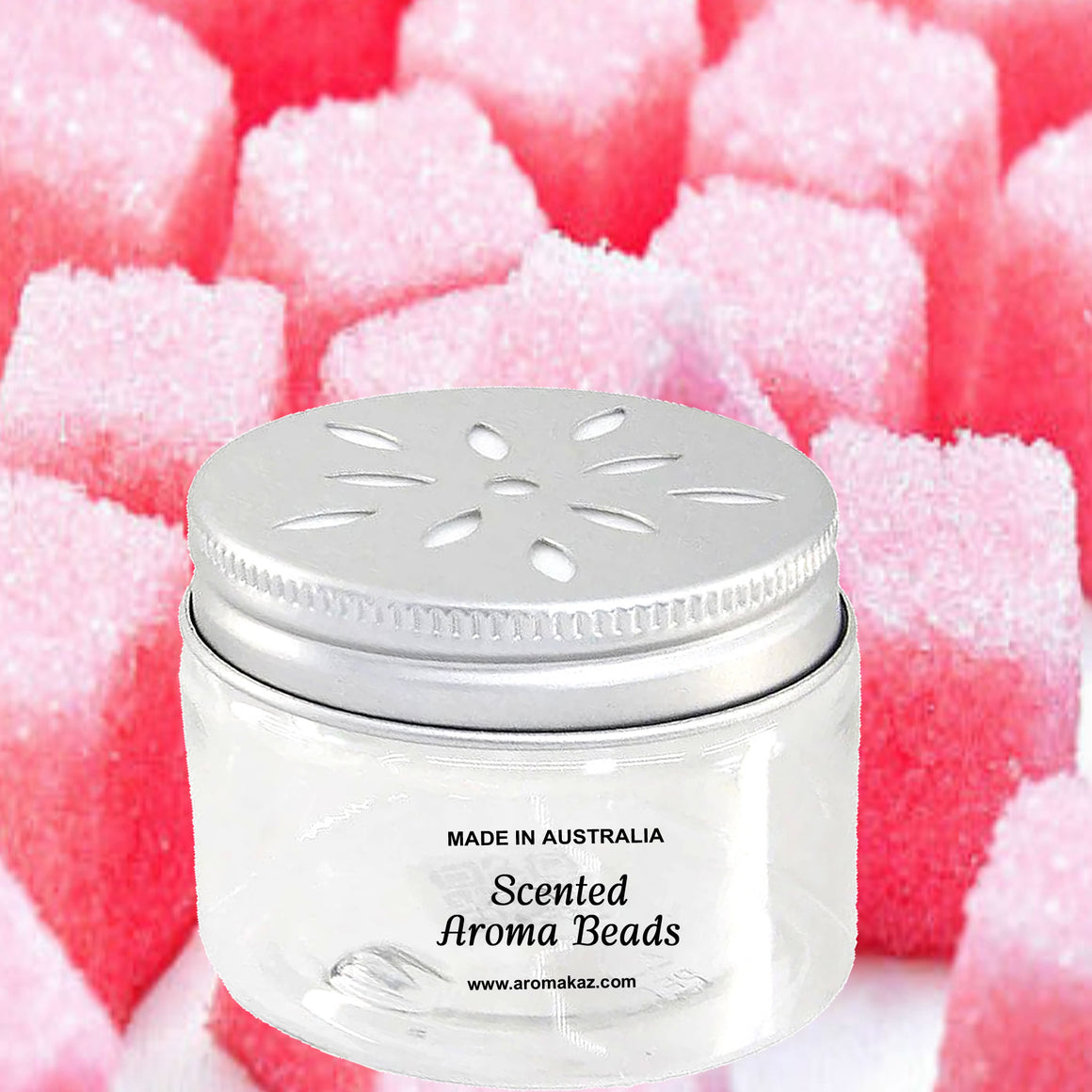 Pink Sugar Cubes Air Freshener Aroma Beads - Room, Car, Pantry, Pet Areas, Linen