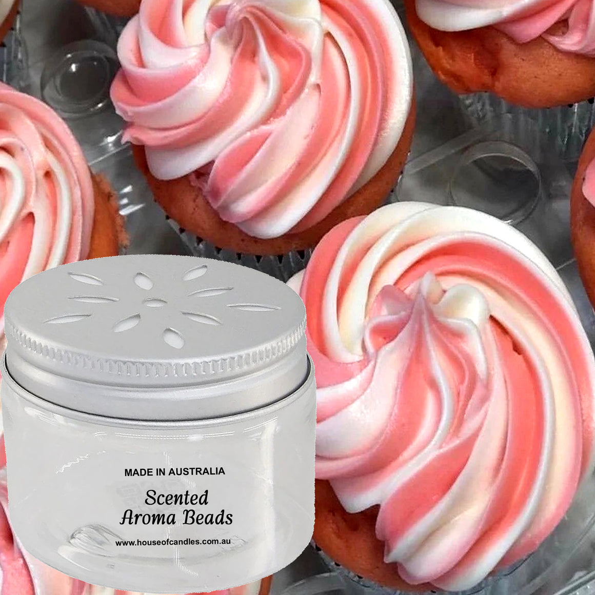 Pink Butter Icing Scented Aroma Beads Room/Car Air Freshener