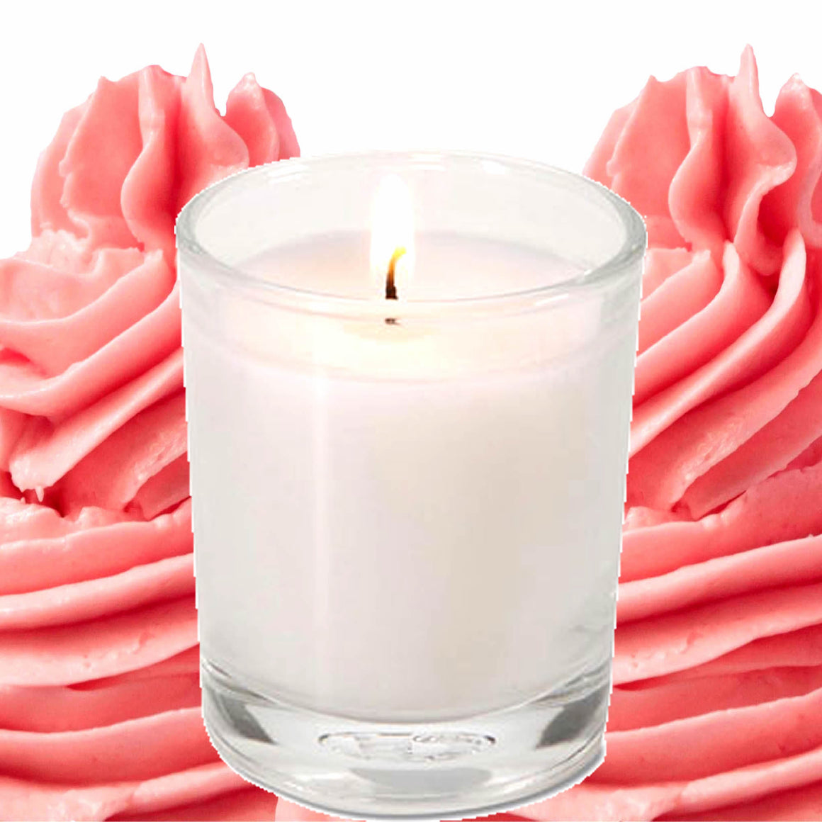 Pink Butter Icing Eco Soy Votive Candles – Clean Burn, Plant-Based, Vegan & Pet Safe