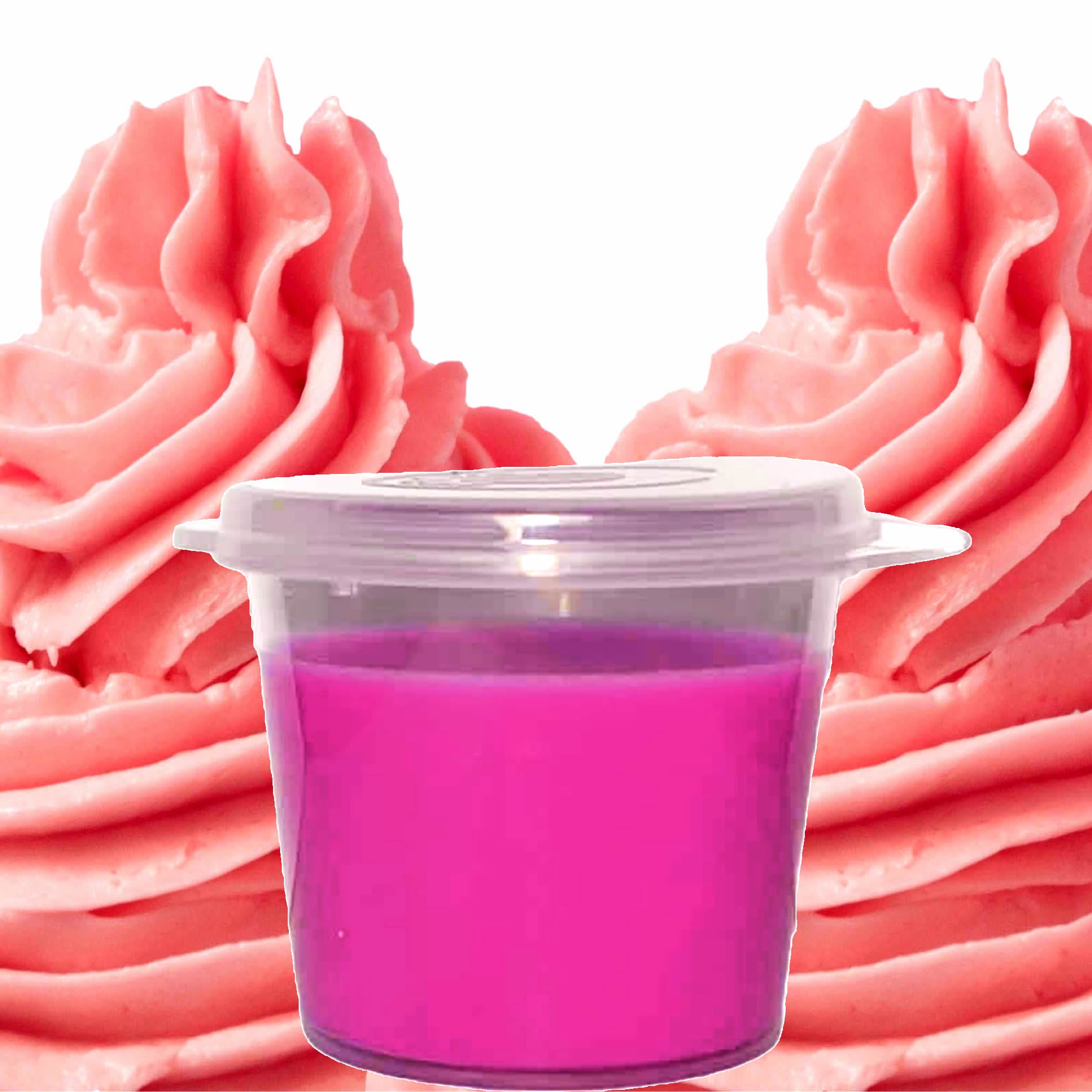 Pink Butter Icing Soy Candle Melt Shot Pots – Plant-Based, Vegan, Cruelty-Free, Hand-Poured
