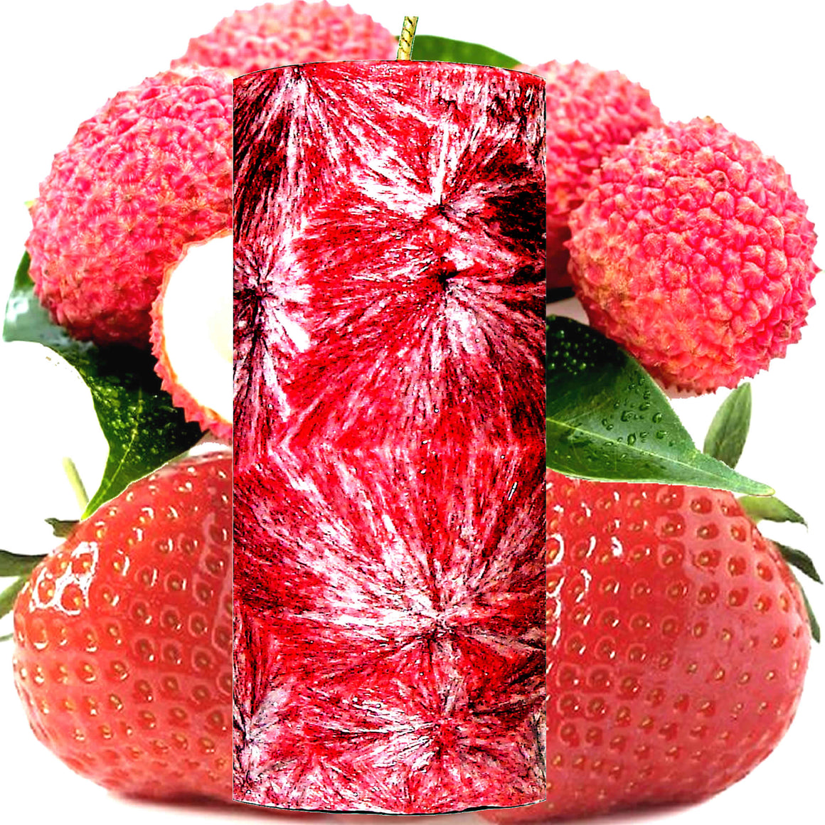 Pink Lychee Pillar Candle – Plant-Based, Eco-Friendly, Vegan, Cruelty Free