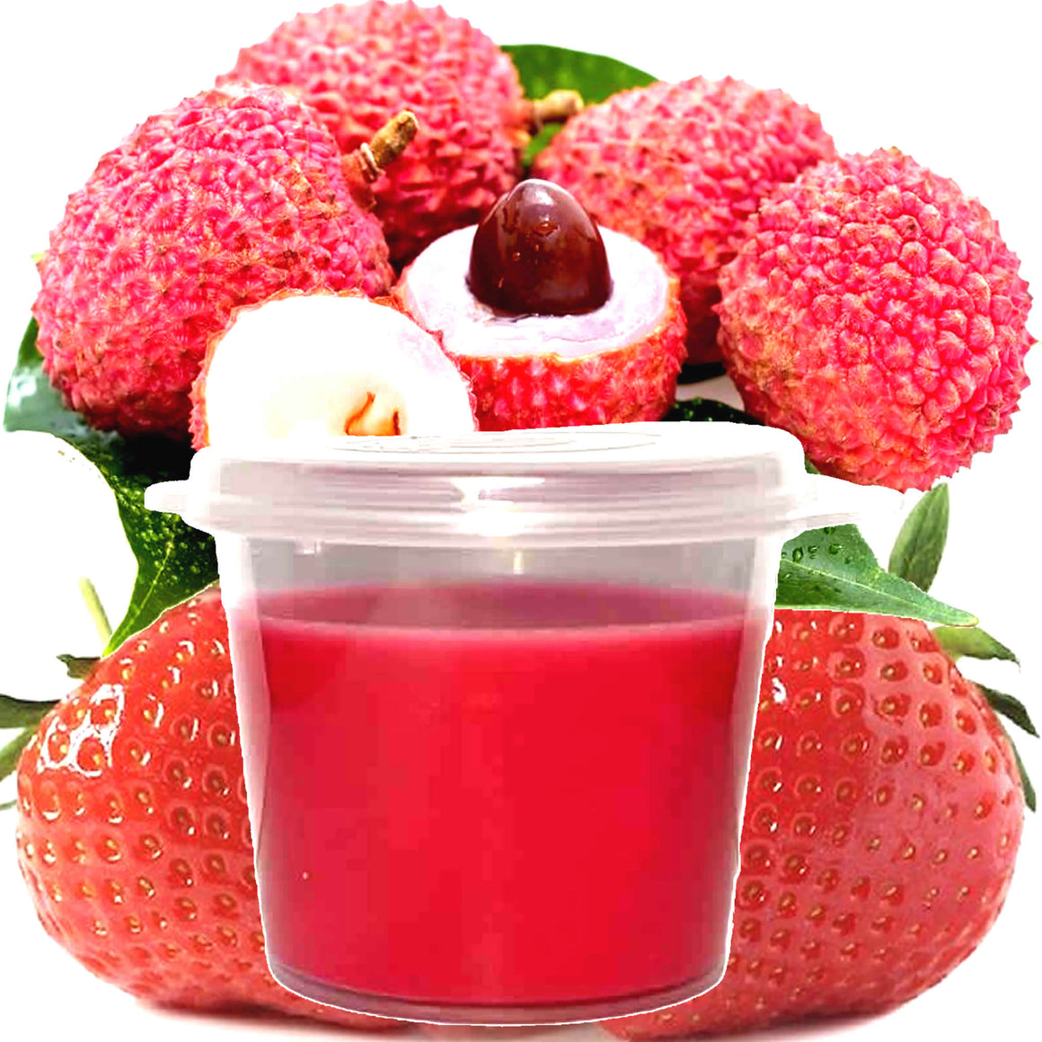 Pink Lychee Soy Candle Melt Shot Pots – Plant-Based, Vegan, Cruelty-Free, Hand-Poured