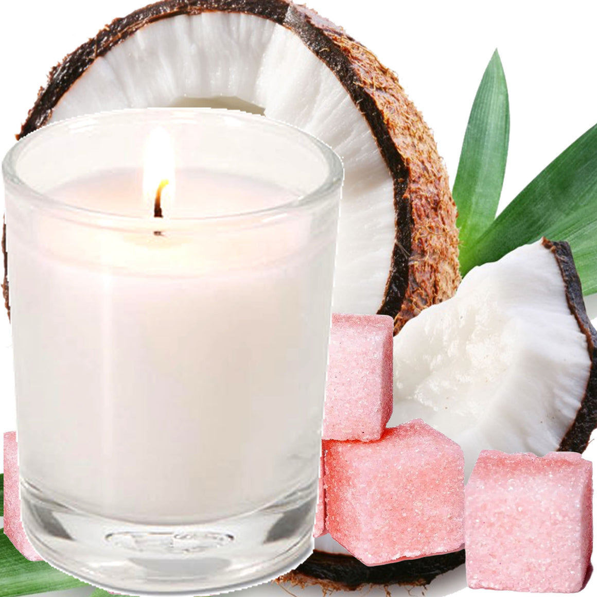 Pink Sugar & Coconut Scented Eco Soy Votive Candles Hand Poured