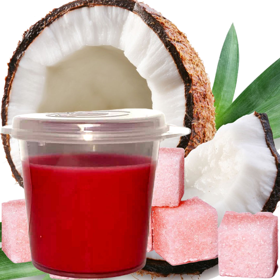 Pink Sugar & Coconut Eco Soy Shot Pot Candle Melts