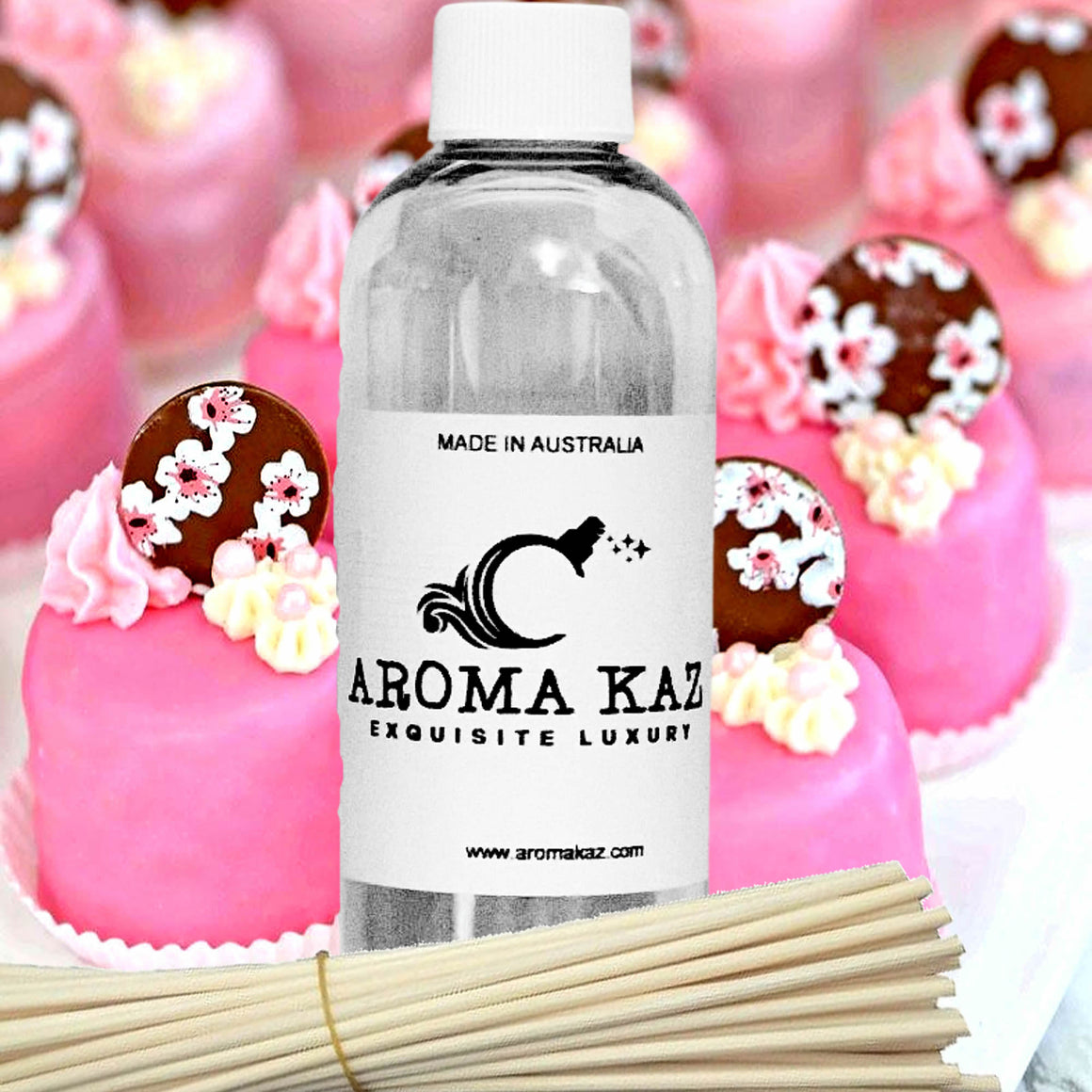 Pink Sugar & Chocolate Diffuser Fragrance Oil Refill – Vegan, Cruelty-Free, Made in Australia – Long-Lasting Air Freshener for use with Rattan Reeds – Not for Electric Diffusers