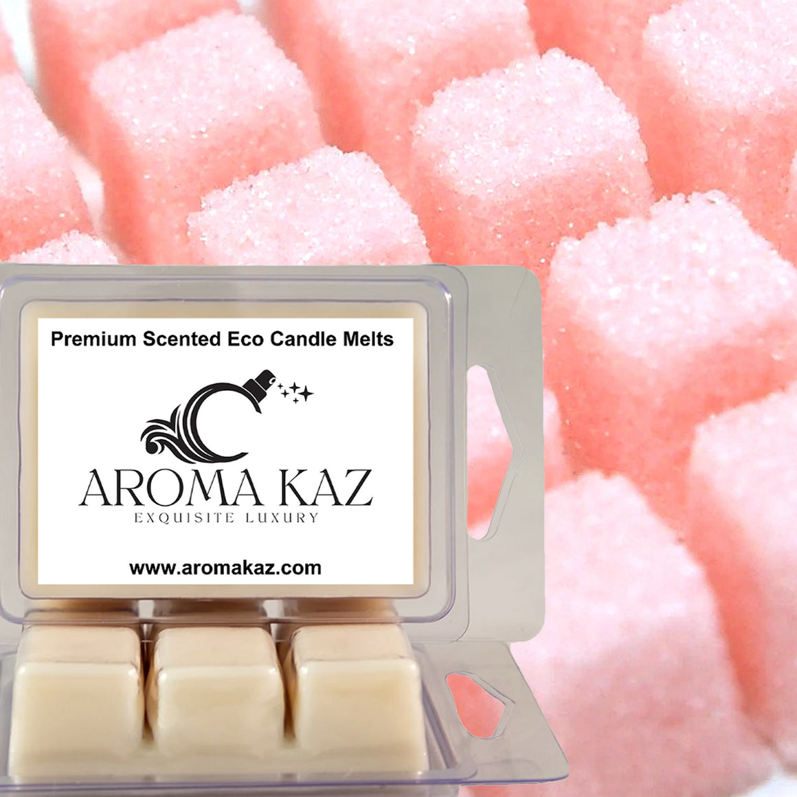 Pink Sugar Cubes Eco Soy Candle Wax Melts Clam Packs