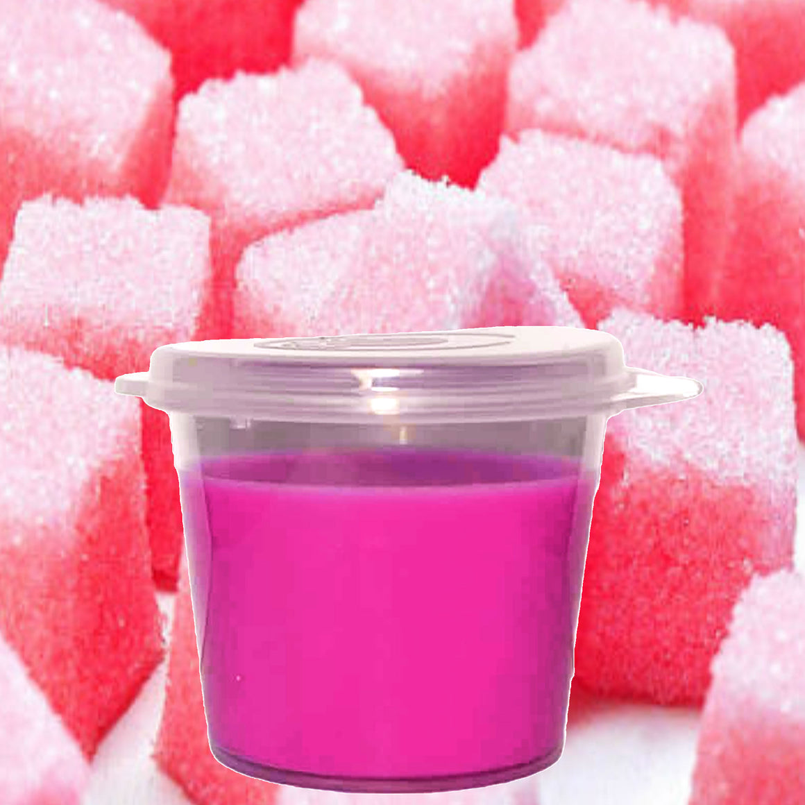 Pink Sugar Cubes Soy Candle Melt Shot Pots – Plant-Based, Vegan, Cruelty-Free, Hand-Poured