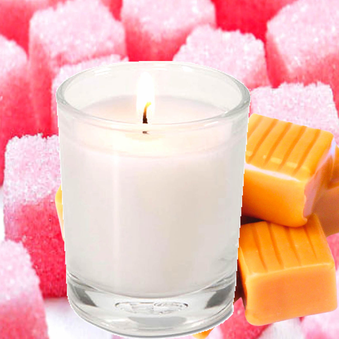 Pink Sugar Vanilla Caramel Eco Soy Votive Candles – Clean Burn, Plant-Based, Vegan & Pet Safe